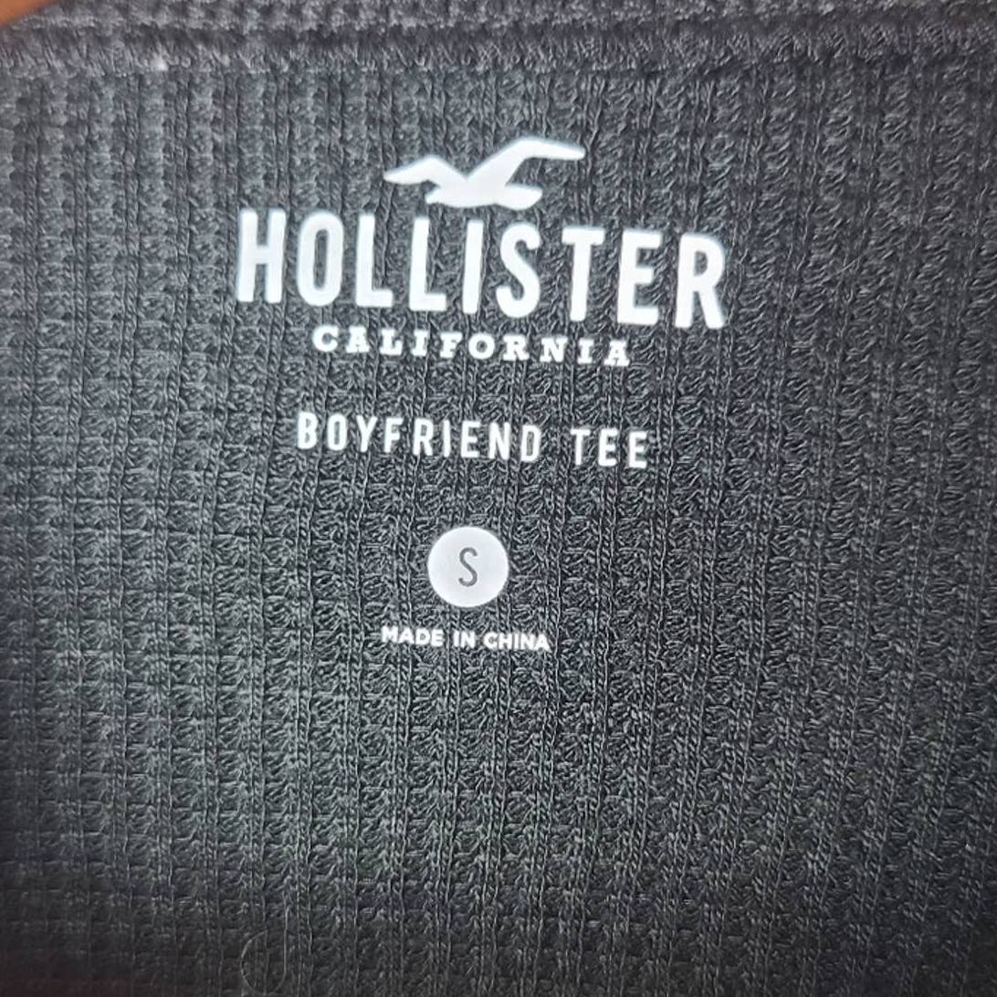 Hollister Neapolitan Cropped Thermal Colorblock Pullover Boyfriend Tee - S