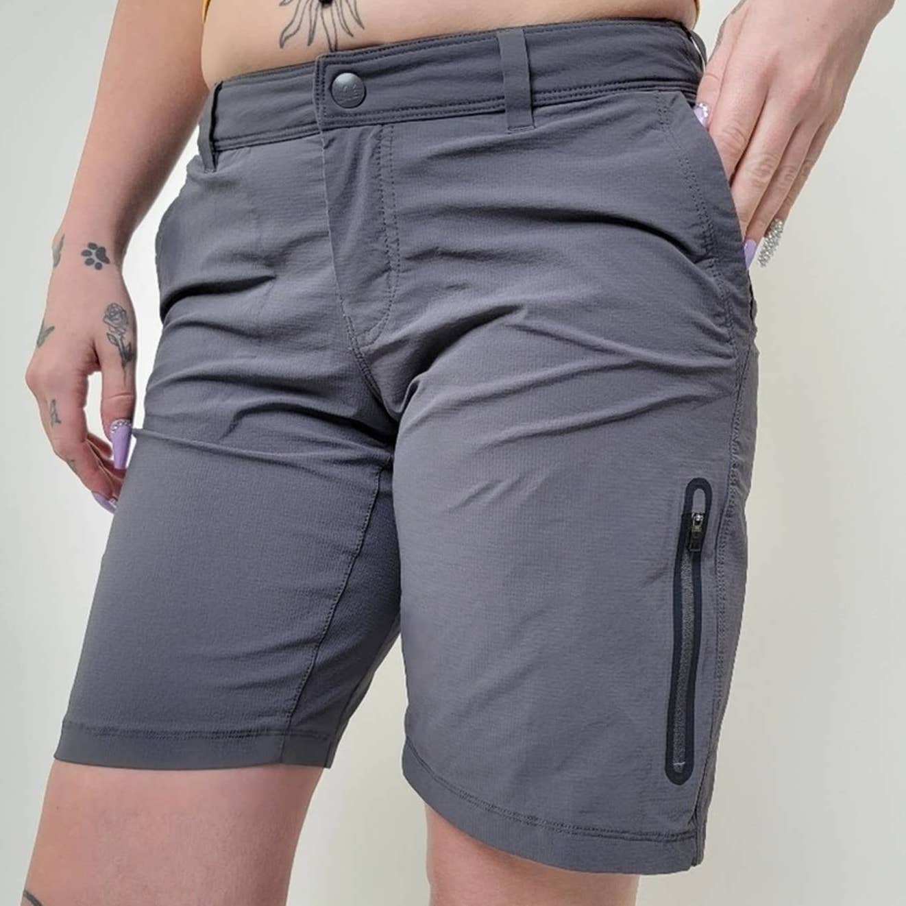 REI Lolo Gunmetal Bermuda Hiking Shorts - 6