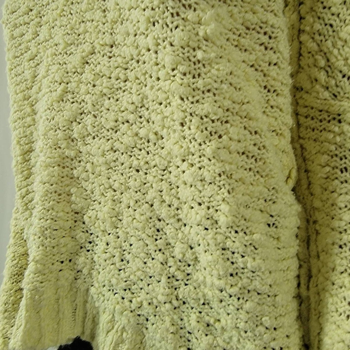 Free People Shaggy Bear Songbird Crochet Knit Pullover Sweater - S