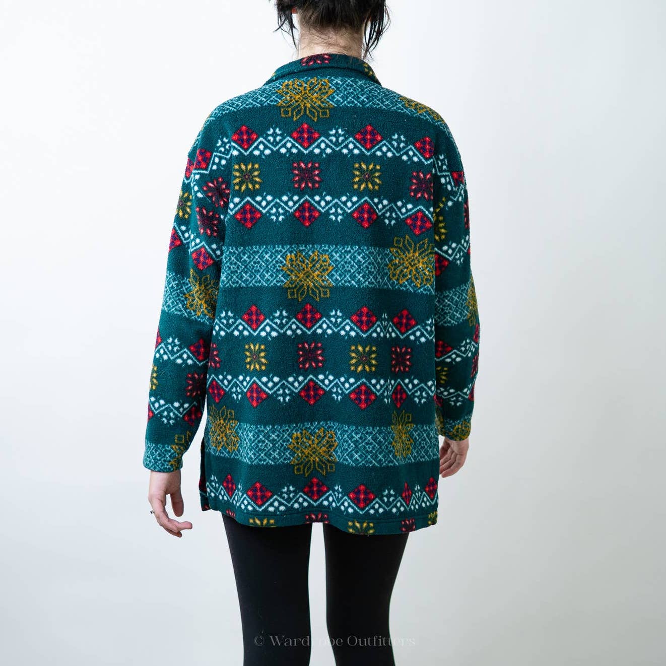NEW DEADSTOCK Vtg 90s Victoria's Secret Country Fair Isle Fleece Sweatshirt