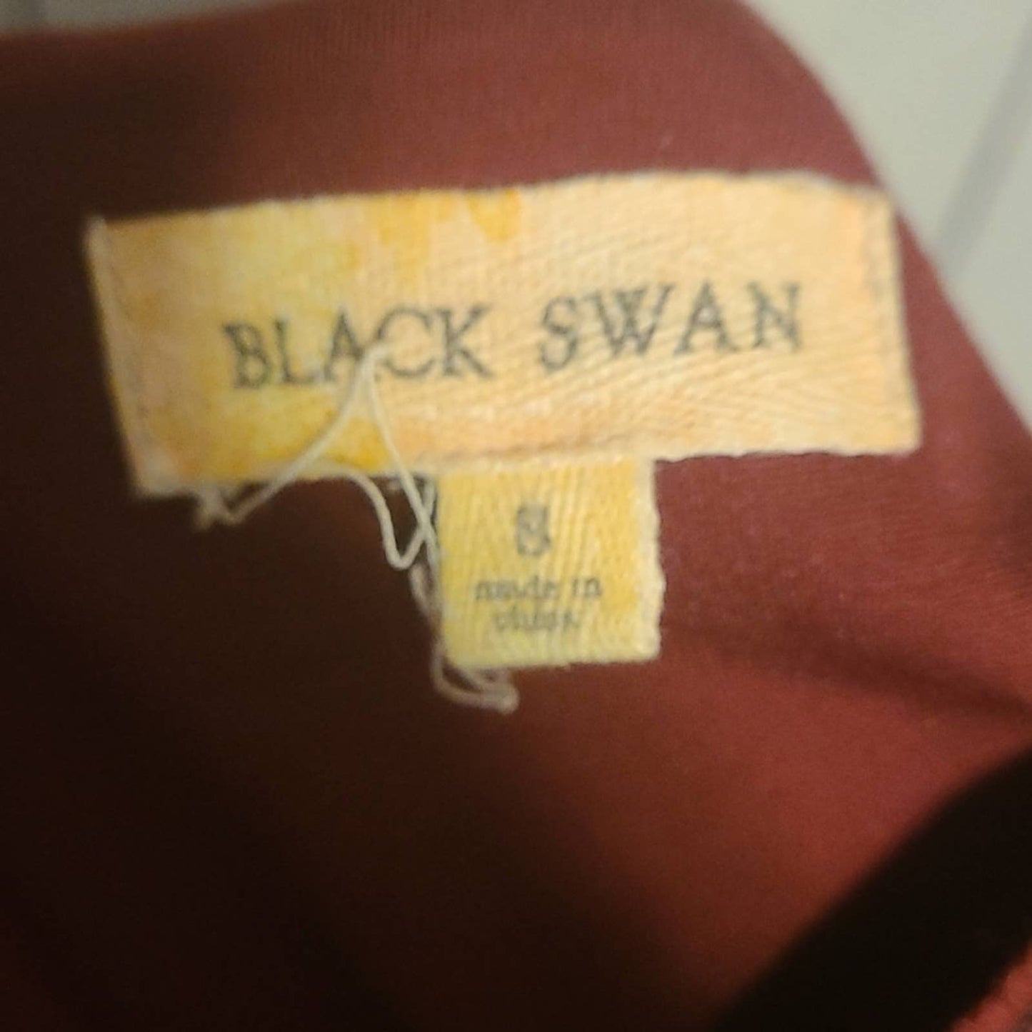Black Swan Ocean Burgundy Sleeved Skater Dress - S