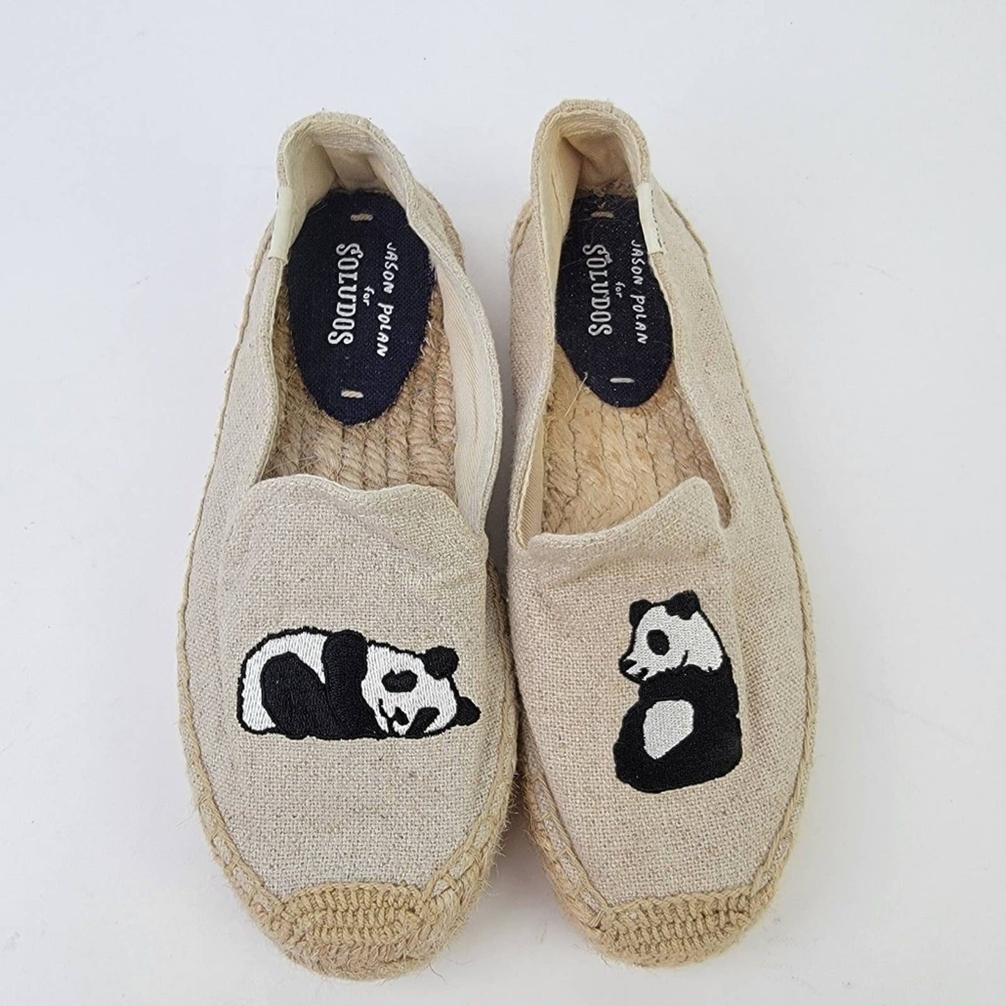 Soludos x Jason Polan Platform Espadrille Panda Flats - 6