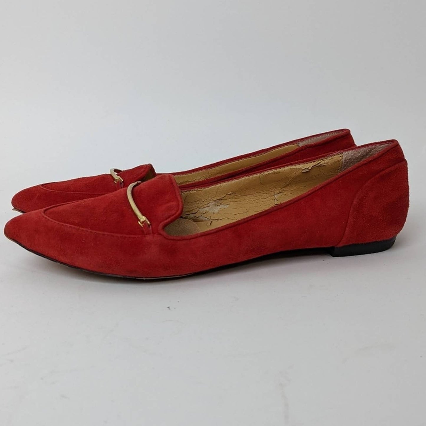 Dolce Vita Red Point Toe Sued Ballet Flats - 7