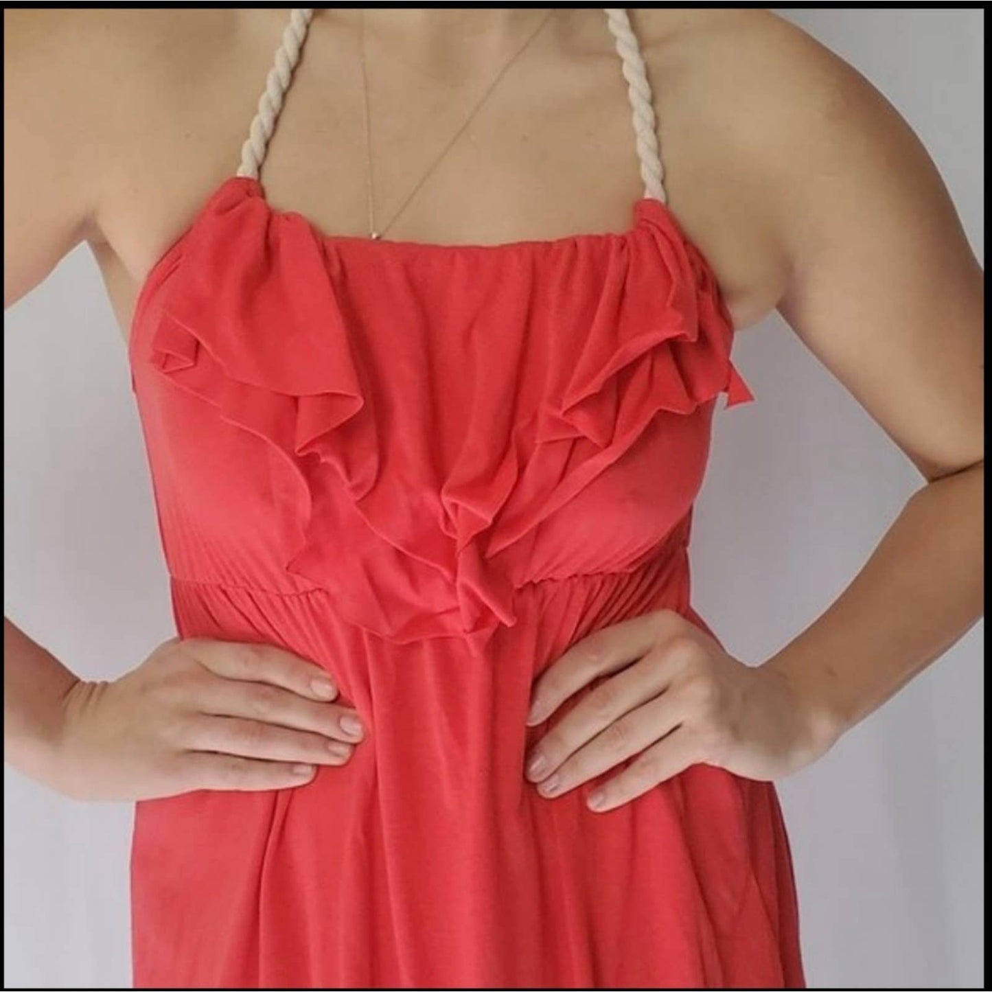 Derek Heart Red Flowy Tunic Dress - L