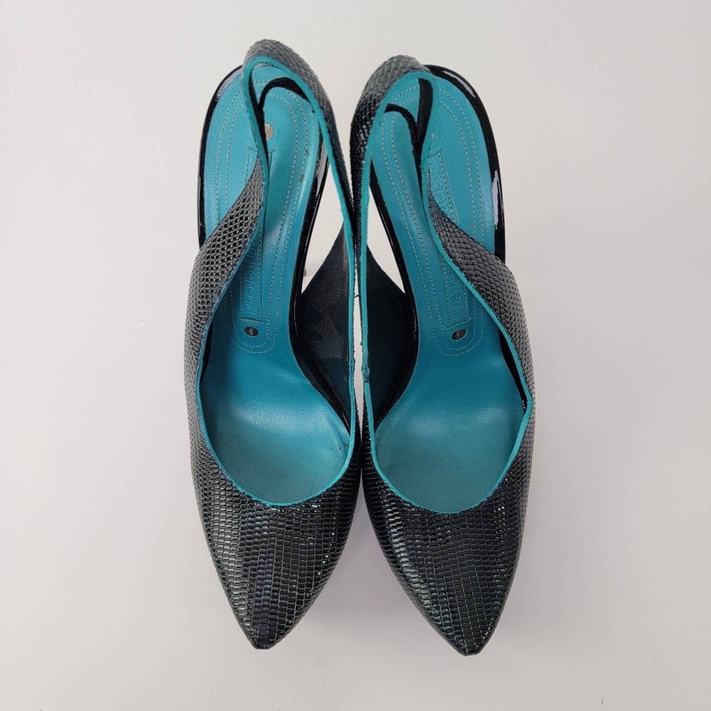 Luxury Designer Gianmarco Lorenzi Platform Stiletto Slingback Pumps - 9