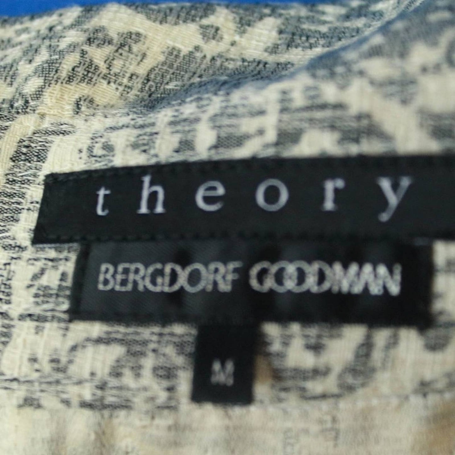 Theory Ecru Brocade Cropped Box Jacket - M