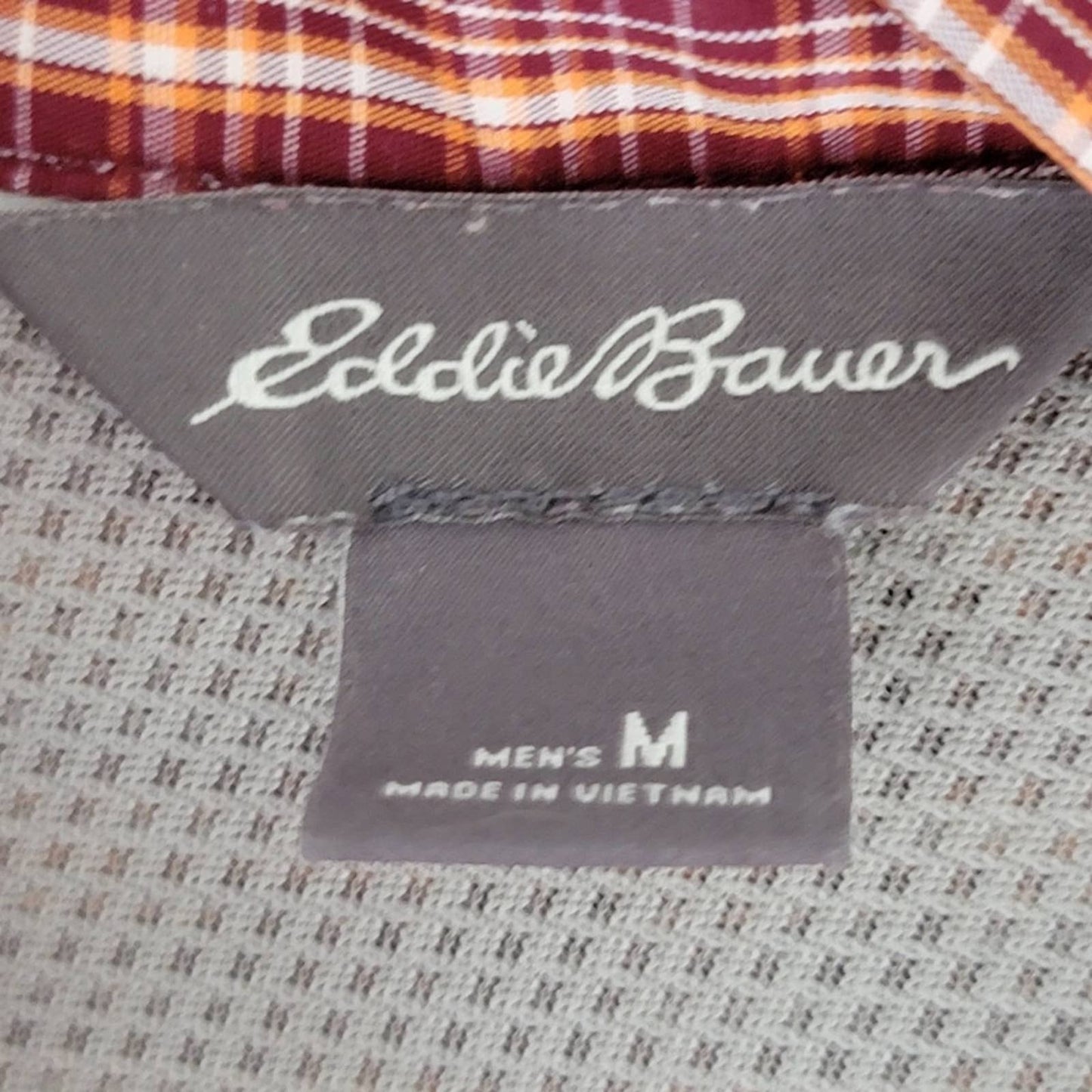 Eddie Bauer Lightweight Fishing Plaid Button Down - M