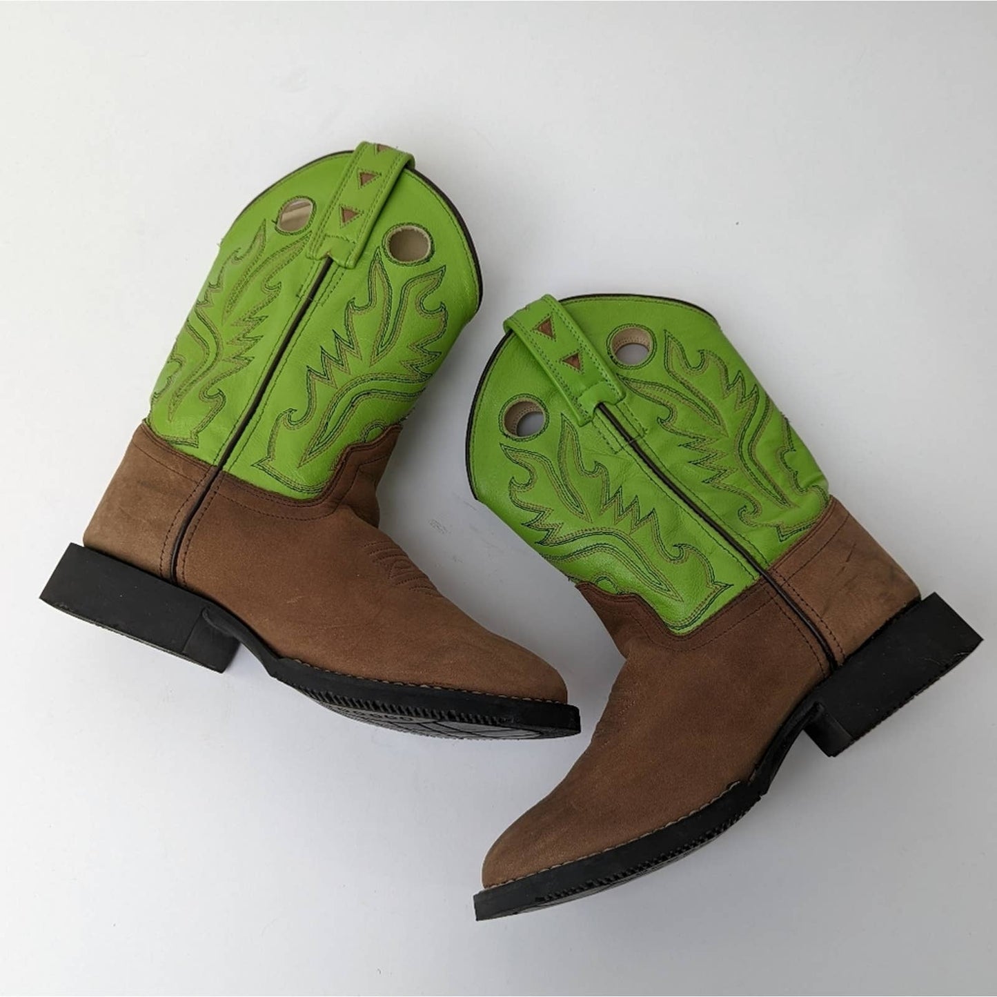 Old West Corona Leather Point Toe Cowboy Boots - 2.5 D