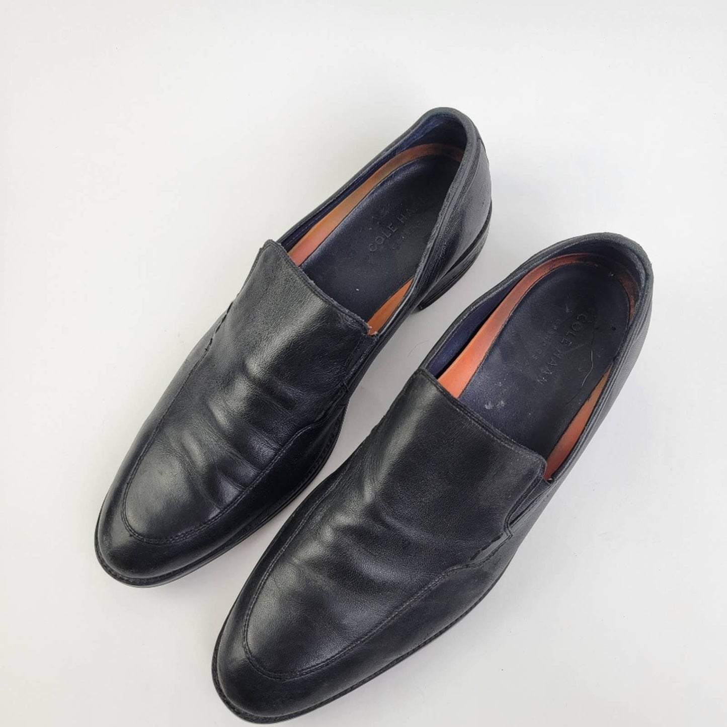 Cole Haan Grand OS Lenox Hill Venetian Black Leather Slip On Dress Loafers - 12