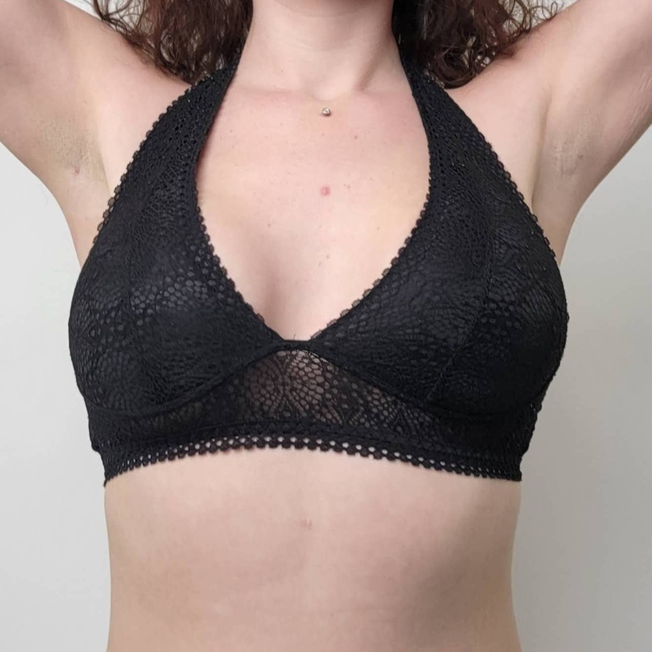 Victoria's Secret Black Lace Halter Bralette - S