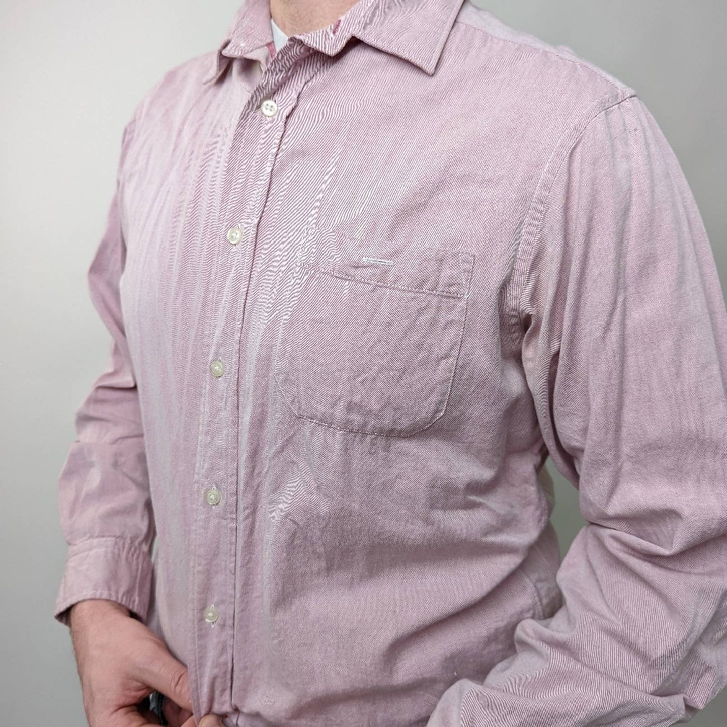 Cremieux Pale Pink Long Sleeved Button Down Dress Shirt - M
