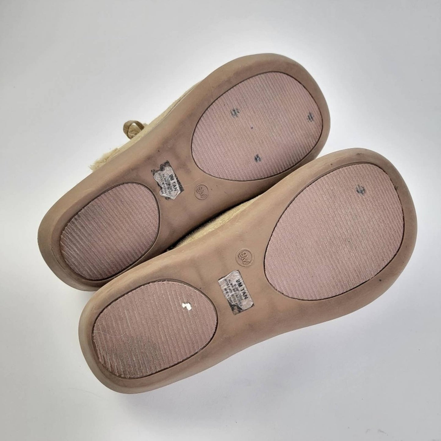 Old College Inn Vegan Suede Leather Slip On Sherpa Fur Lined Loafer Mule Slipper