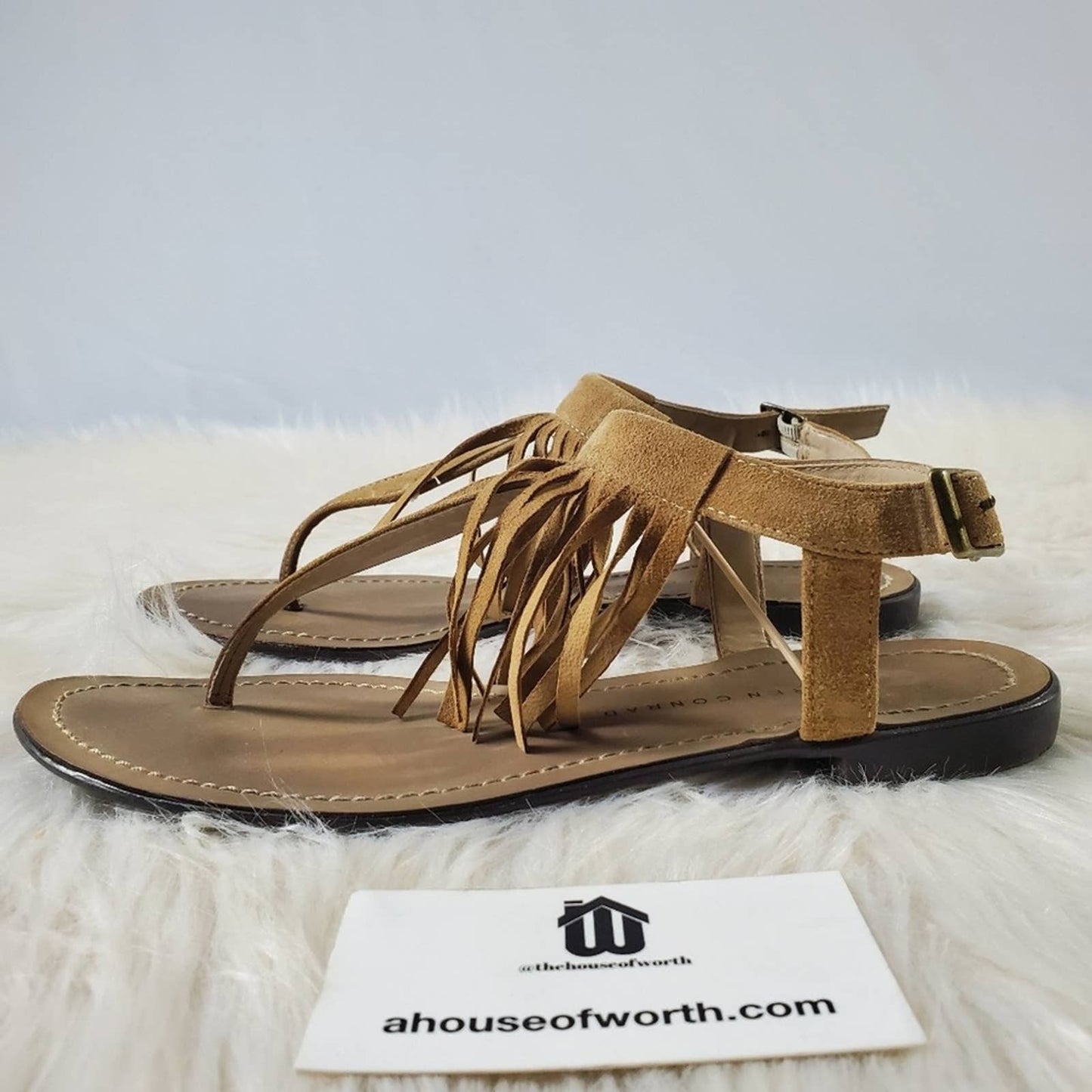 LC Lauren Conrad Boho Fringed Tassel Sandals - 7