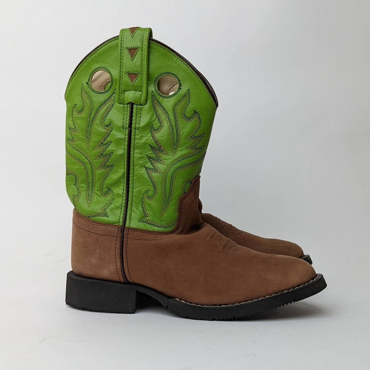 Old West Corona Leather Point Toe Cowboy Boots - 2.5 D