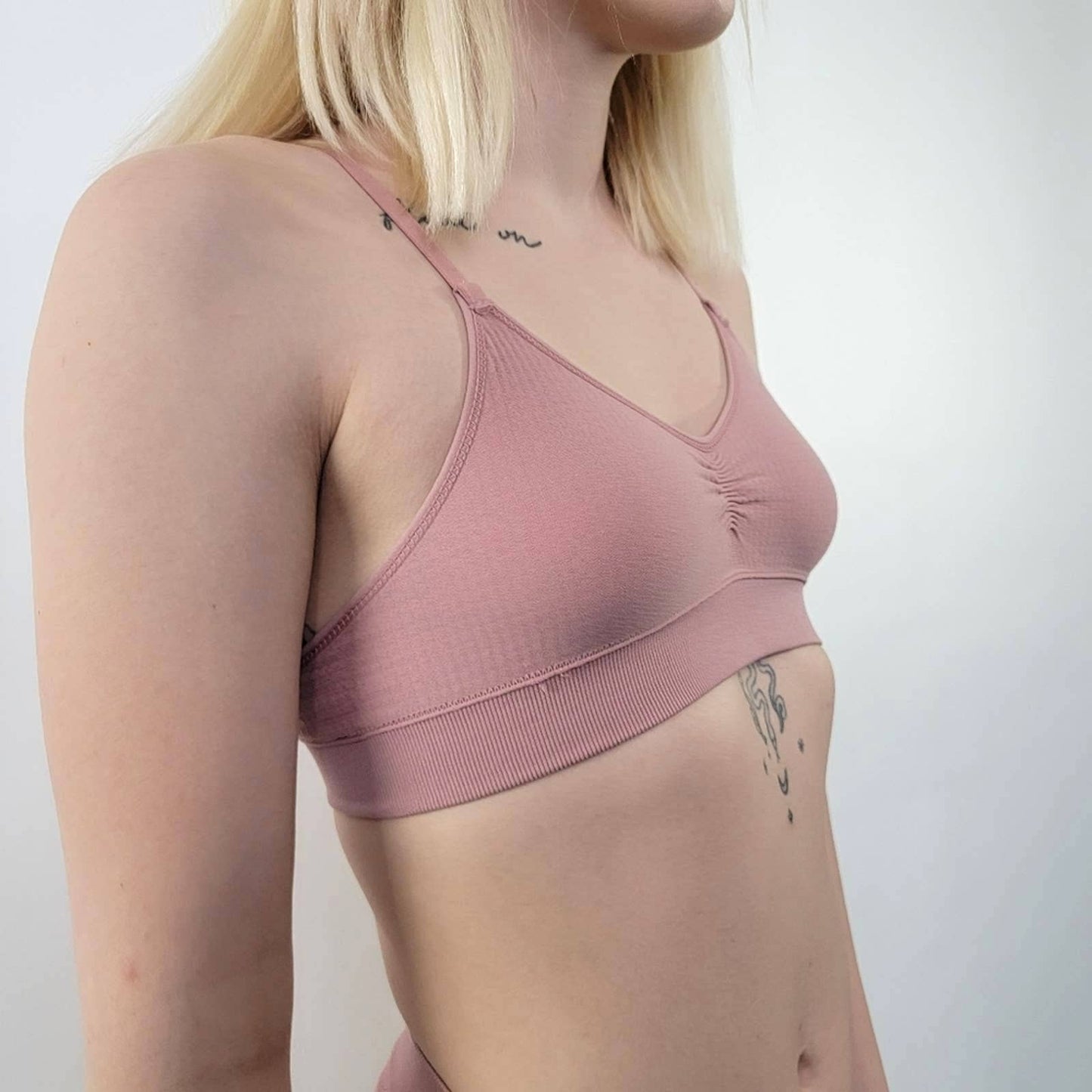 Dusty Pink Plain Lingerie Set - S