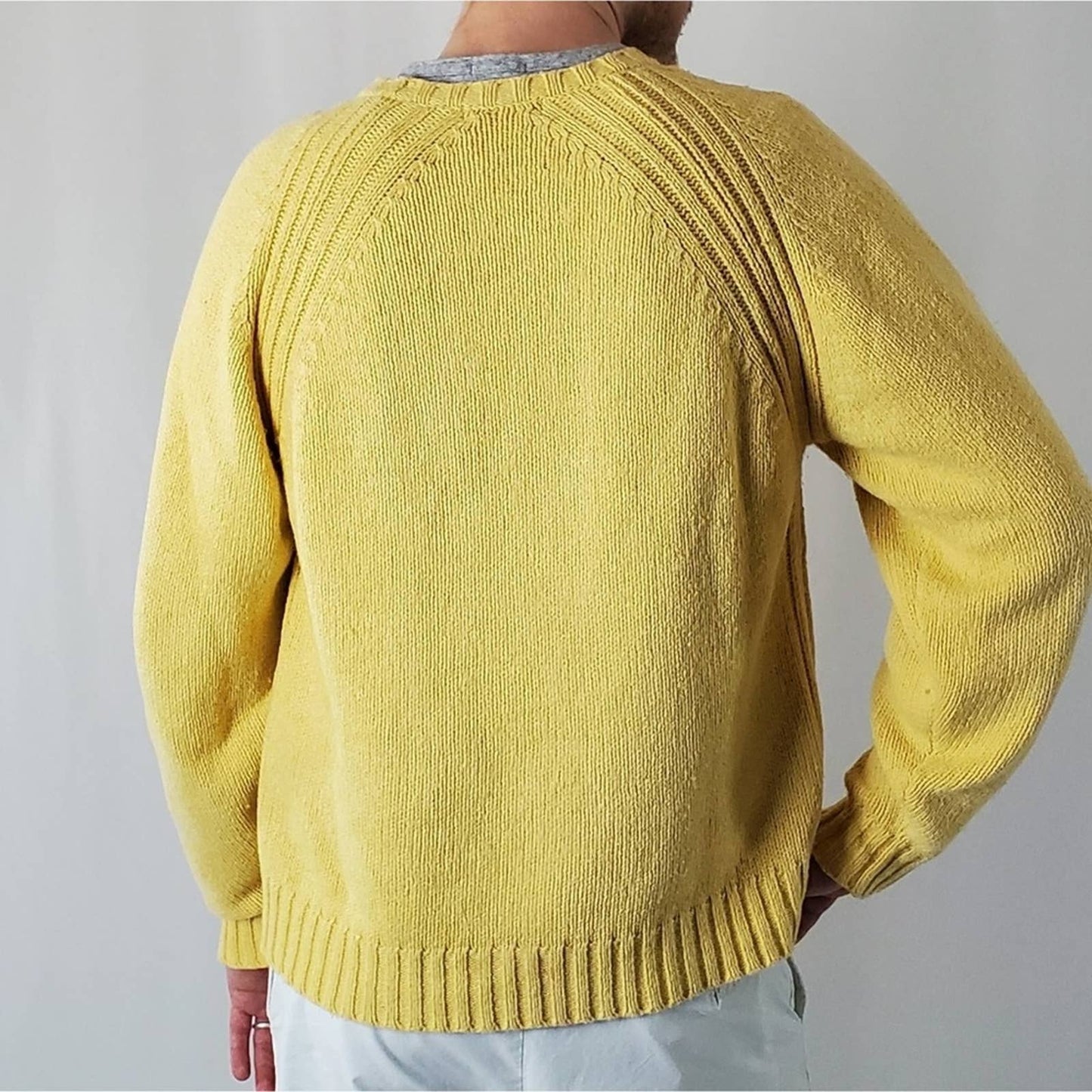 Y2K Nautica Gold Yellow Oversized Knit Sweater Sweatshirt