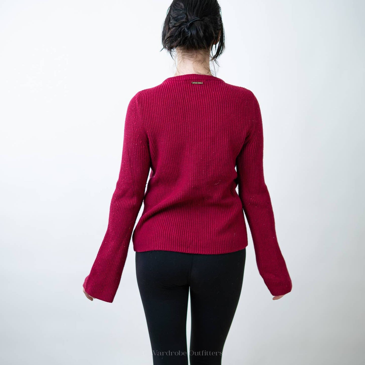 Michael Michael Kors Ribbed Crewneck Red Sweater - M
