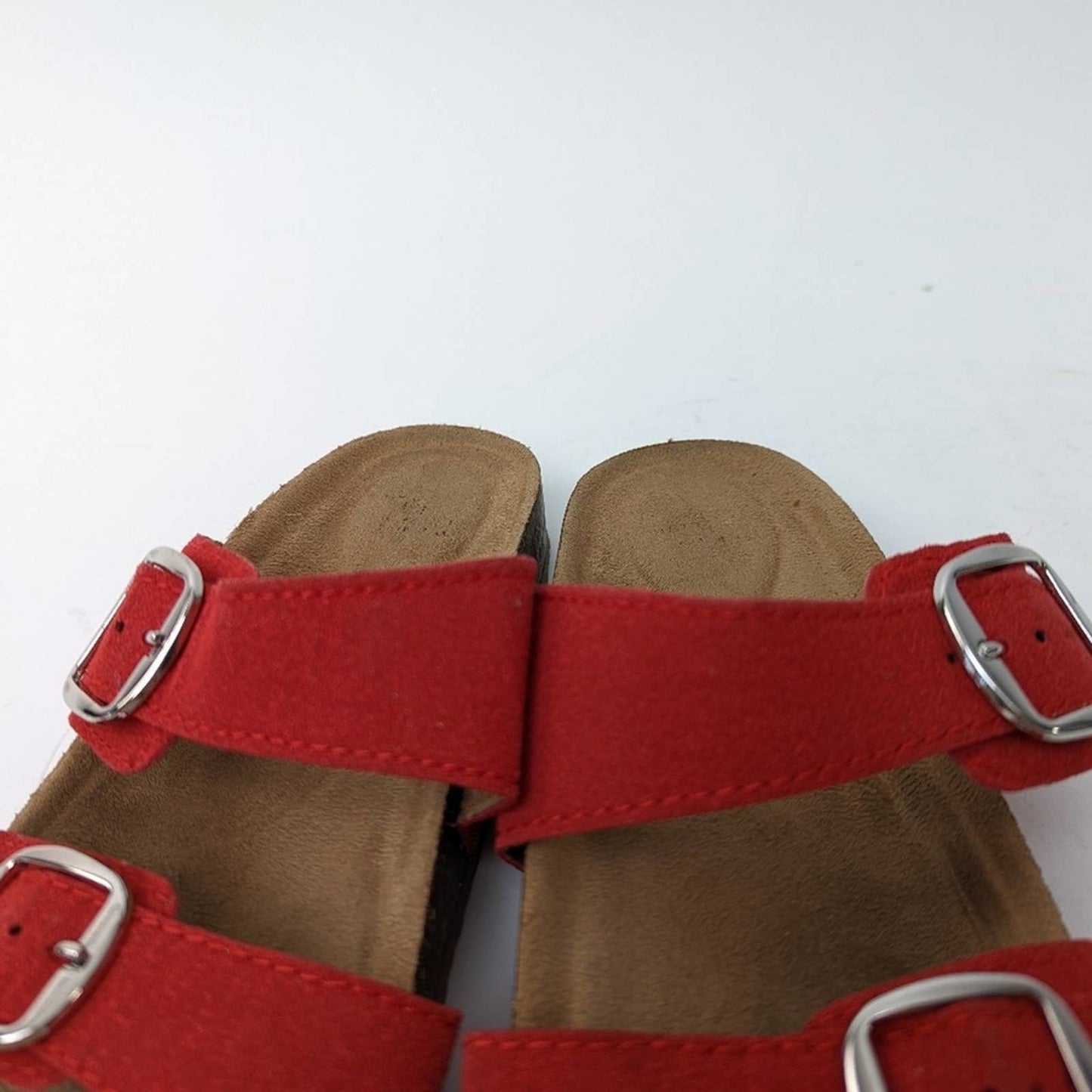 Arizona Style Nubuck Red Sandals - 6