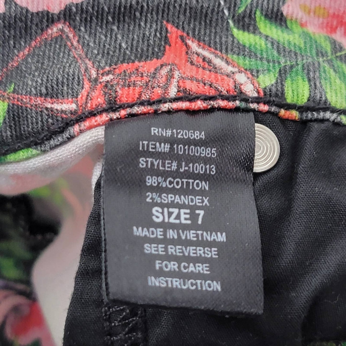 Y2K Lovesick Skeleton Flamingo Floral Denim Cutoff Shorts