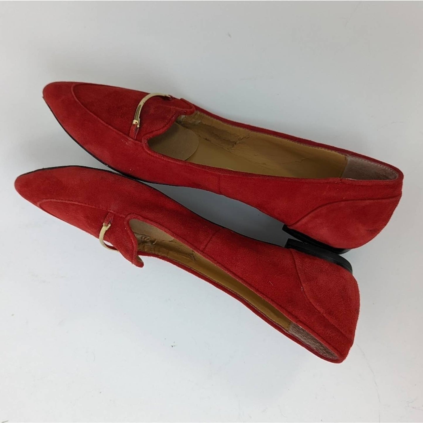 Dolce Vita Red Point Toe Sued Ballet Flats - 7