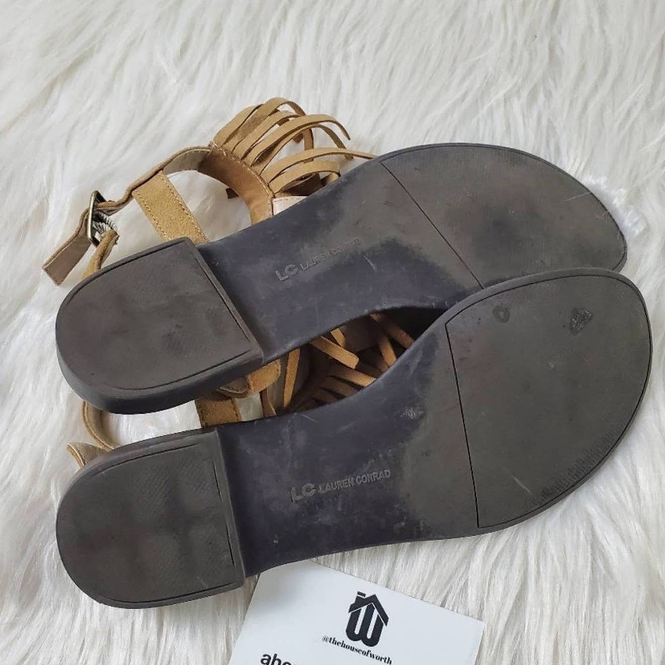 LC Lauren Conrad Boho Fringed Tassel Sandals - 7