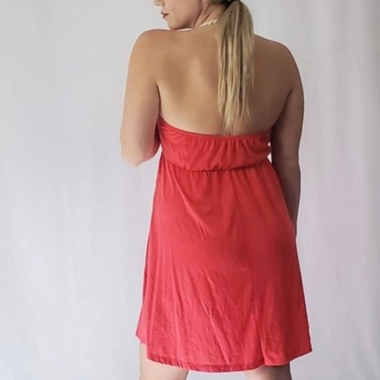 Derek Heart Red Flowy Tunic Dress - L