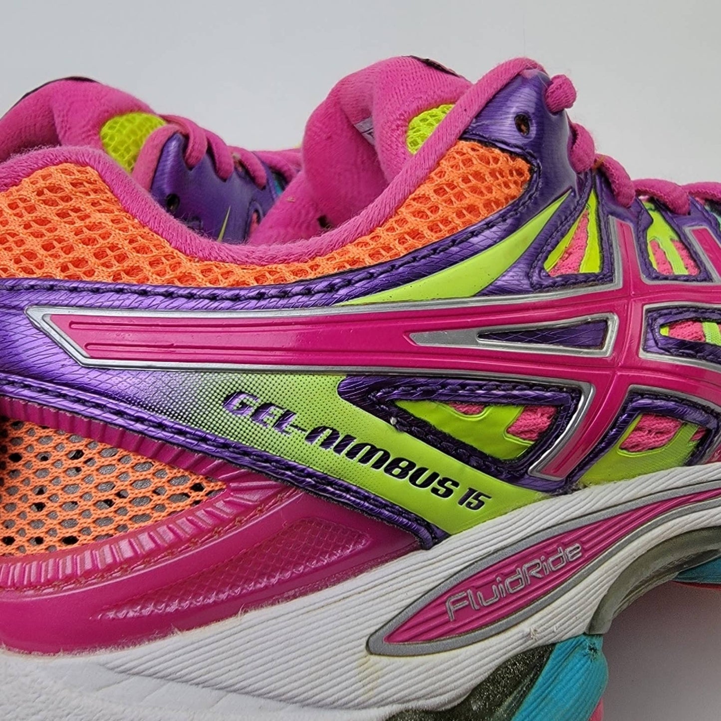 Asics Gel Nimbus 15 Multicolor Athletic Running Shoes - 7