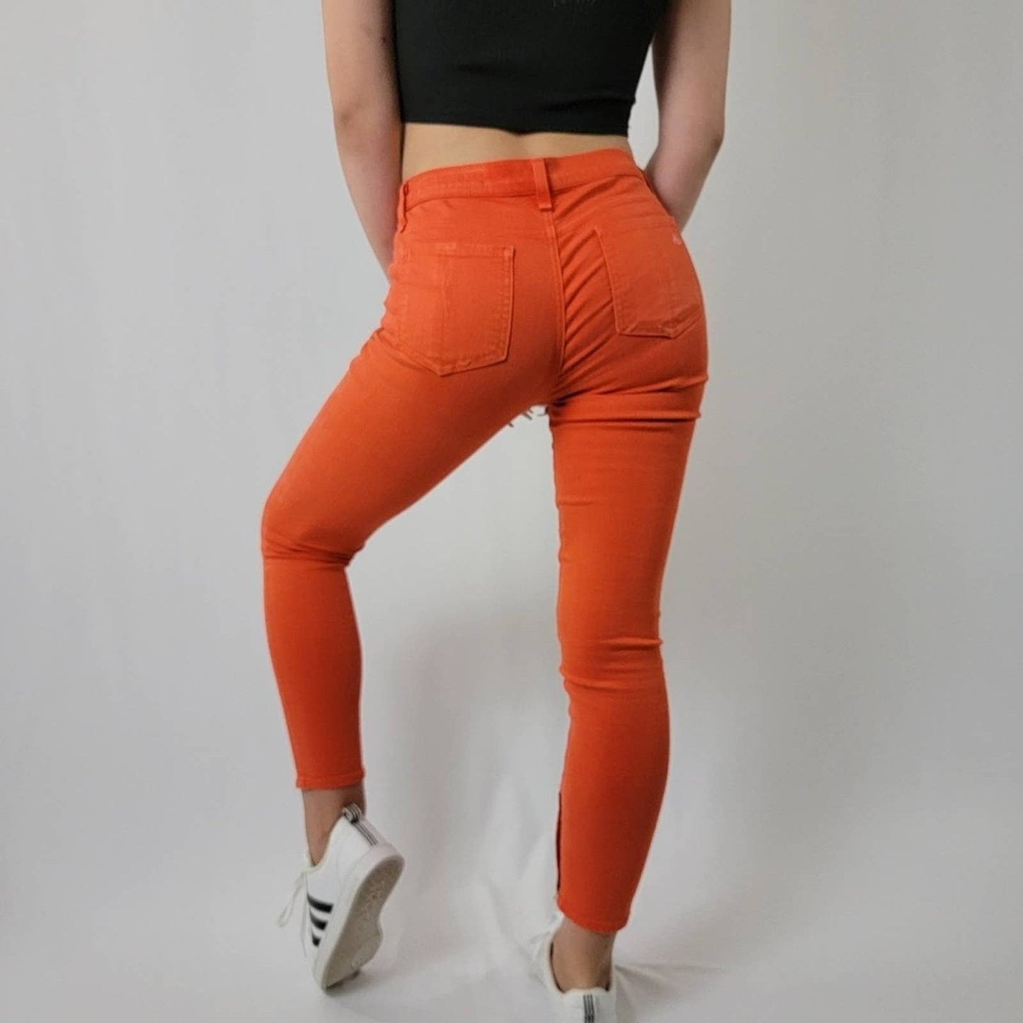 rag & bone Zipper Capri Jean in Vermillion Denim│27