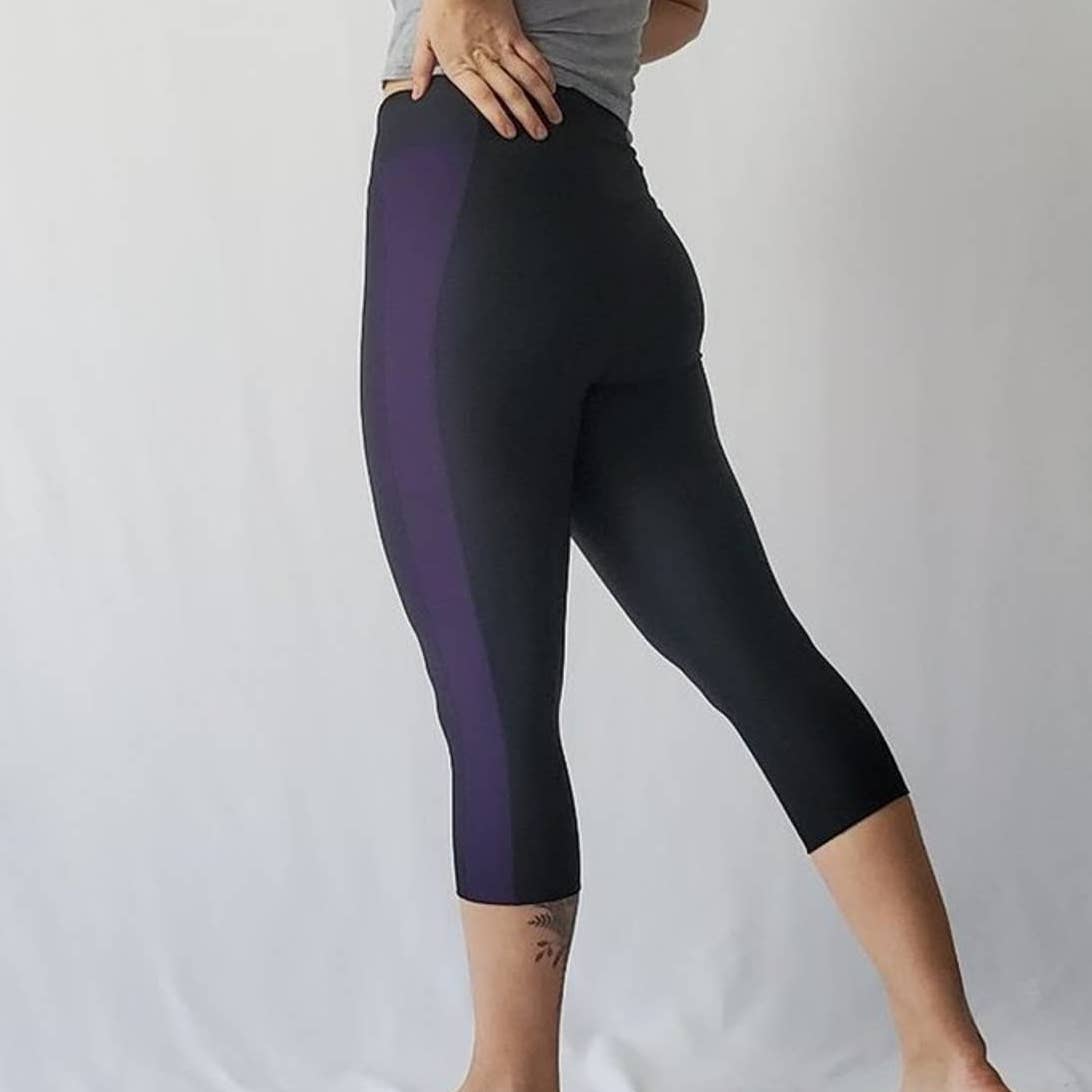 Nike Dri-Fit Cropeed Black Leggings - L