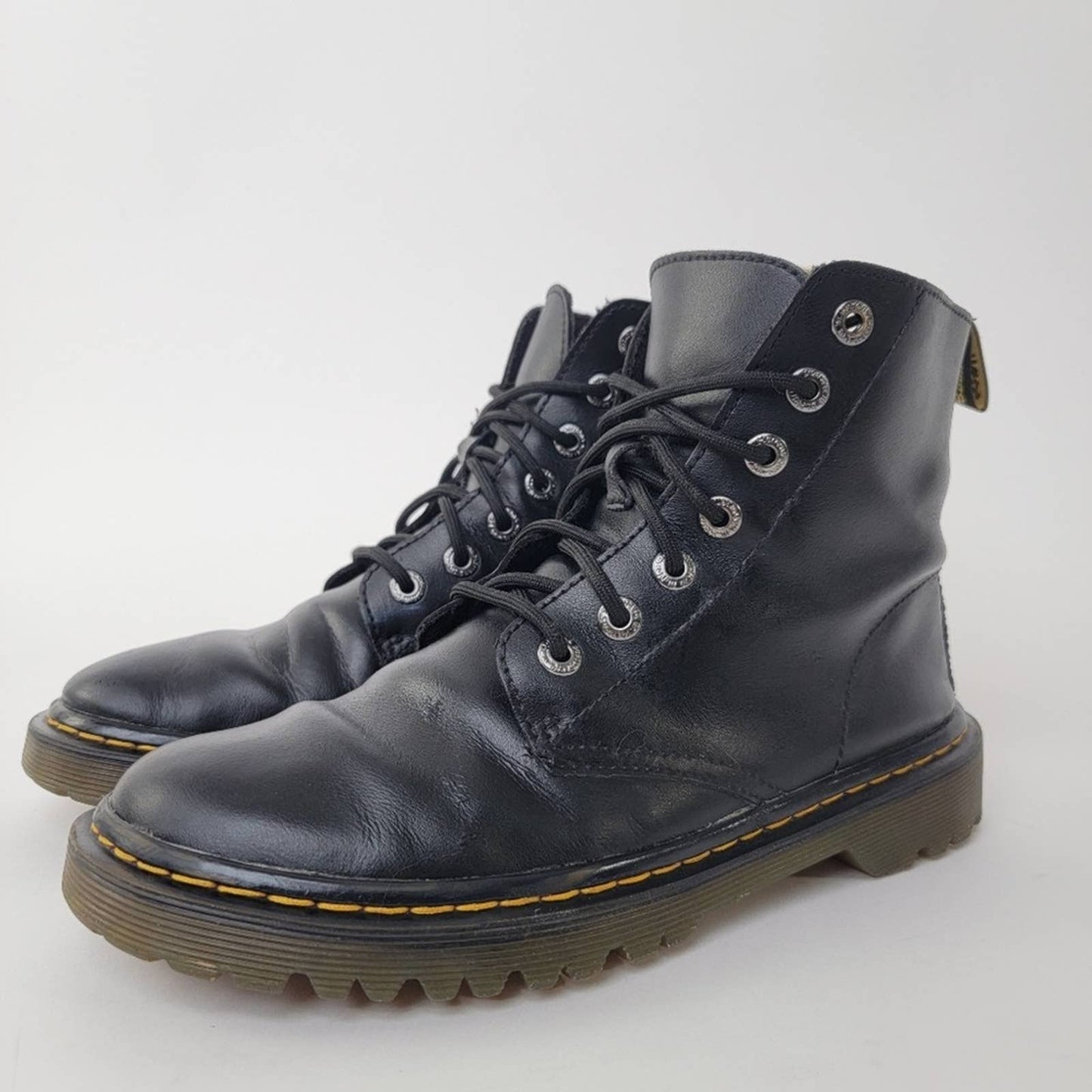 Dr. Martens Luana Black Leather Combat Boot - 8