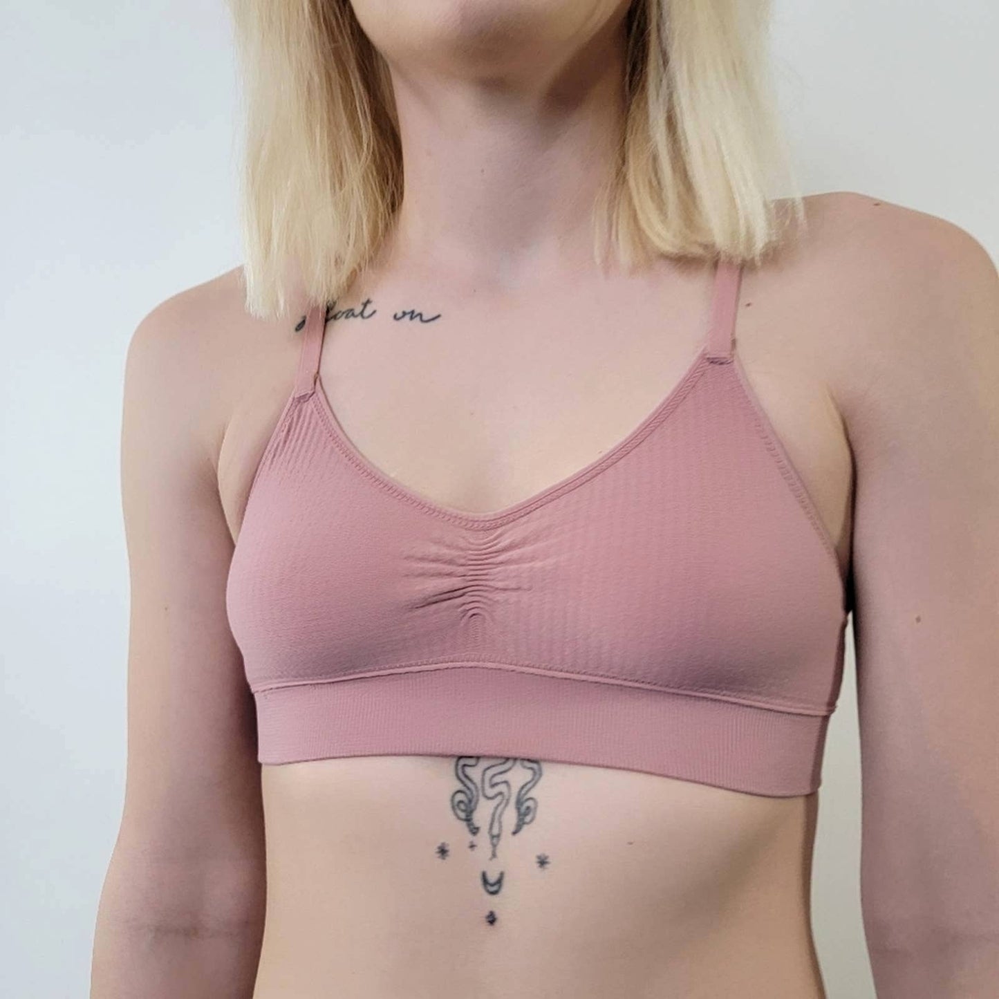 Dusty Pink Plain Lingerie Set - S