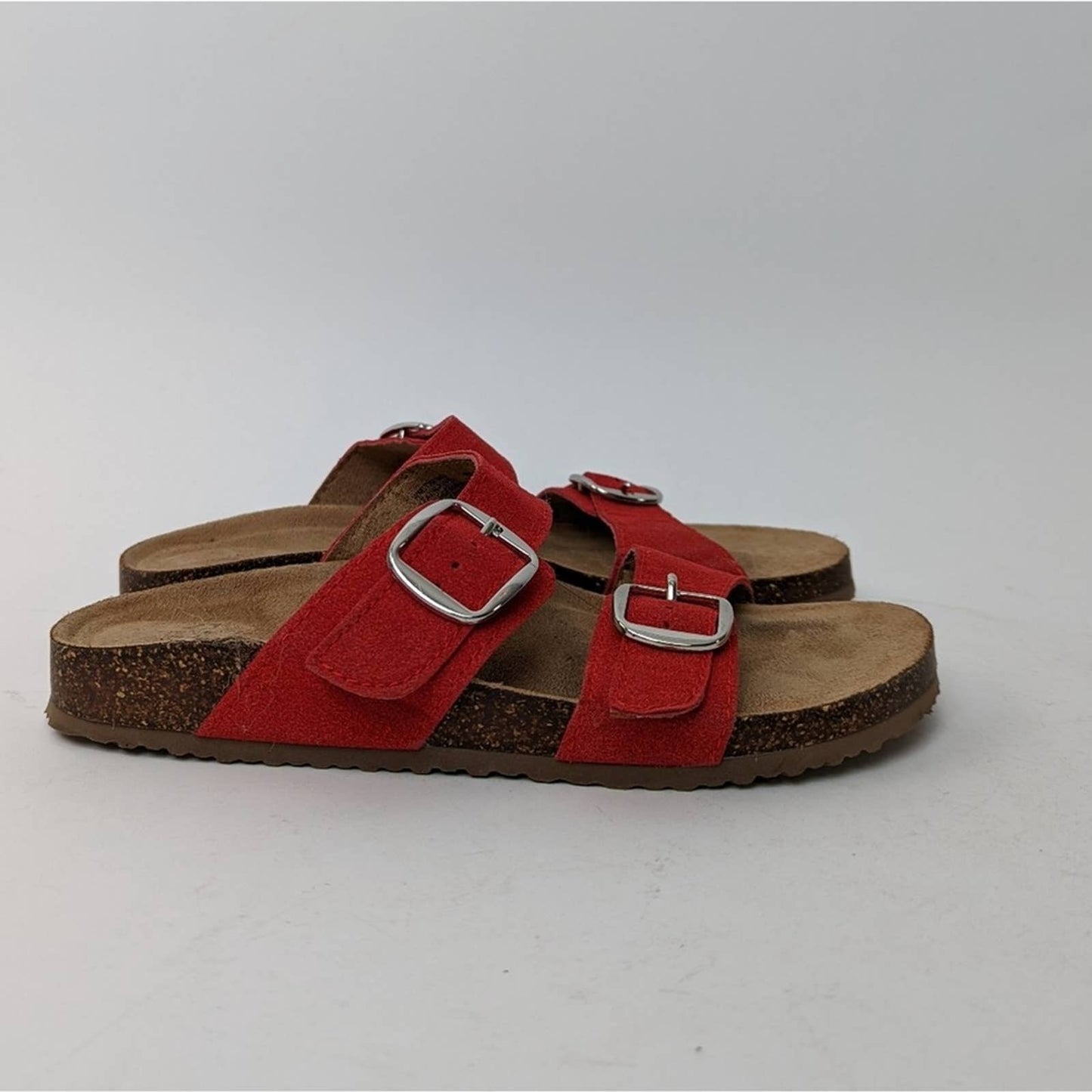 Arizona Style Nubuck Red Sandals - 6