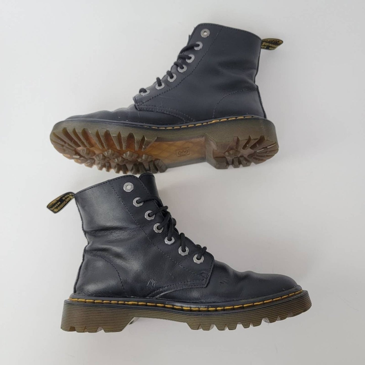 Dr. Martens Luana Black Leather Combat Boot - 8
