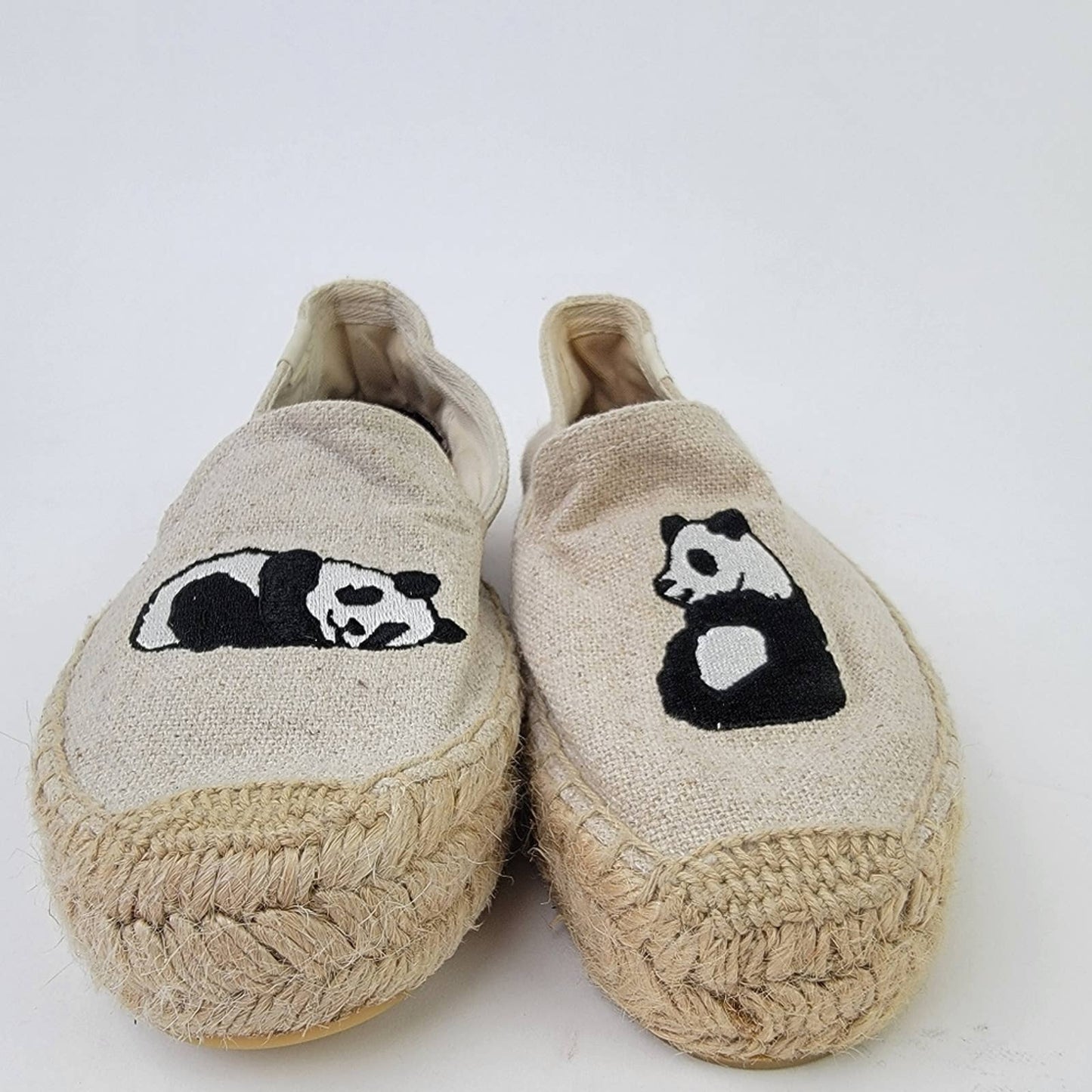 Soludos x Jason Polan Platform Espadrille Panda Flats - 6