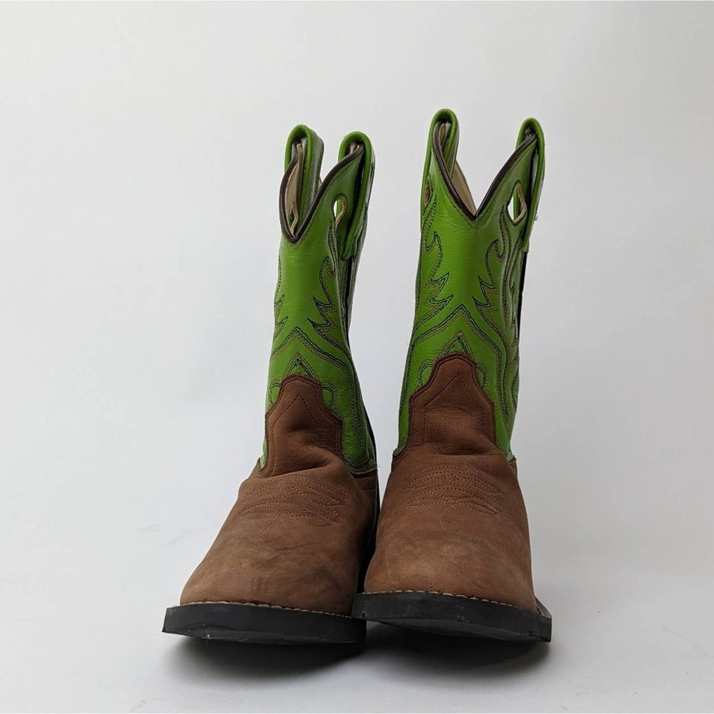 Old West Corona Leather Point Toe Cowboy Boots - 2.5 D