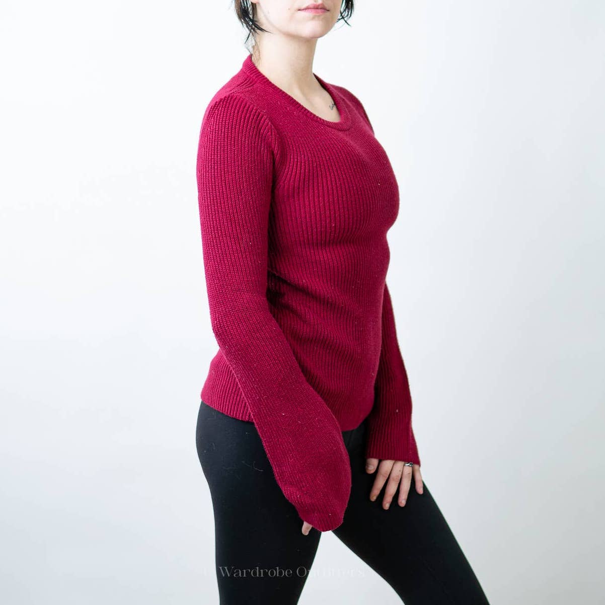 Michael Michael Kors Ribbed Crewneck Red Sweater - M