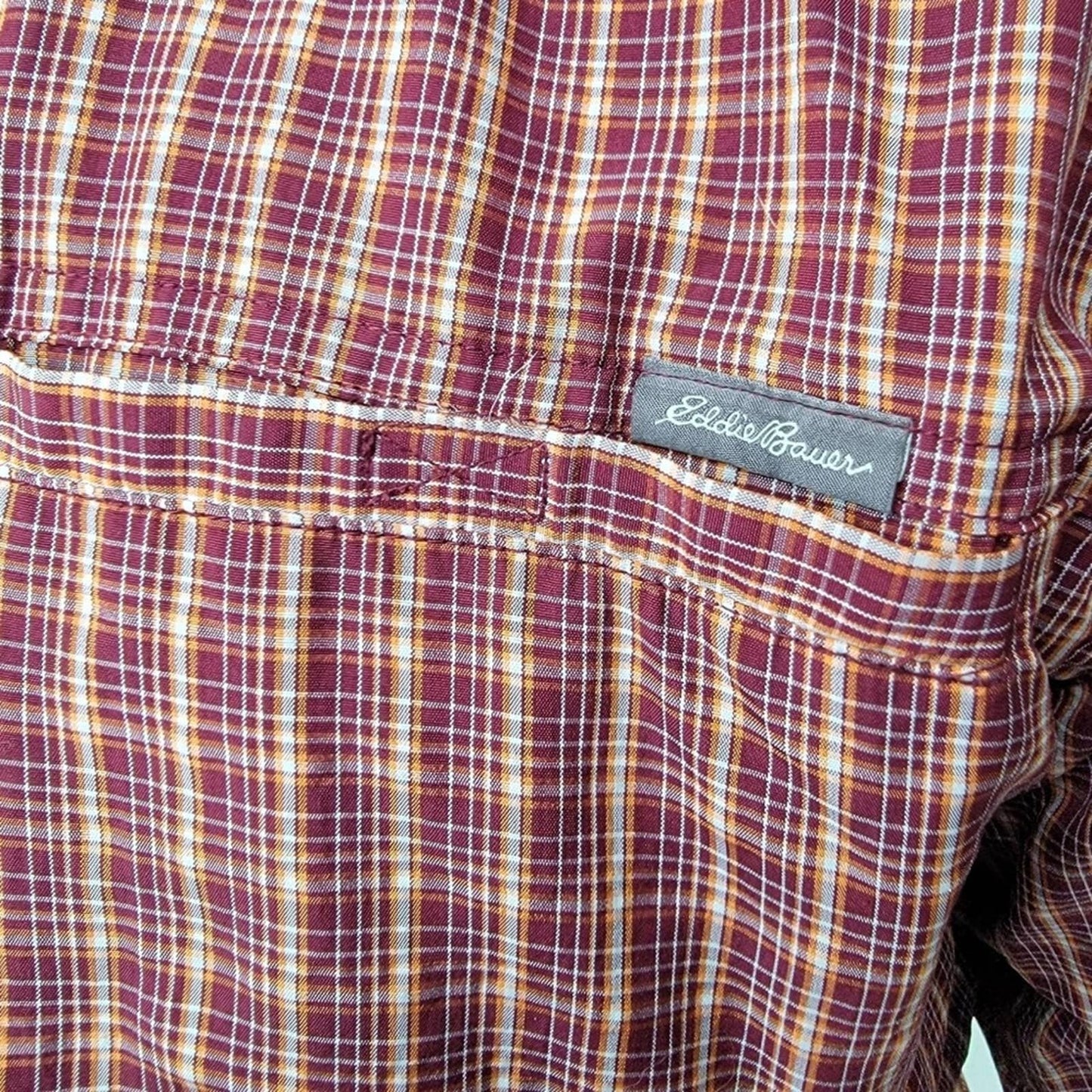 Eddie Bauer Lightweight Fishing Plaid Button Down - M