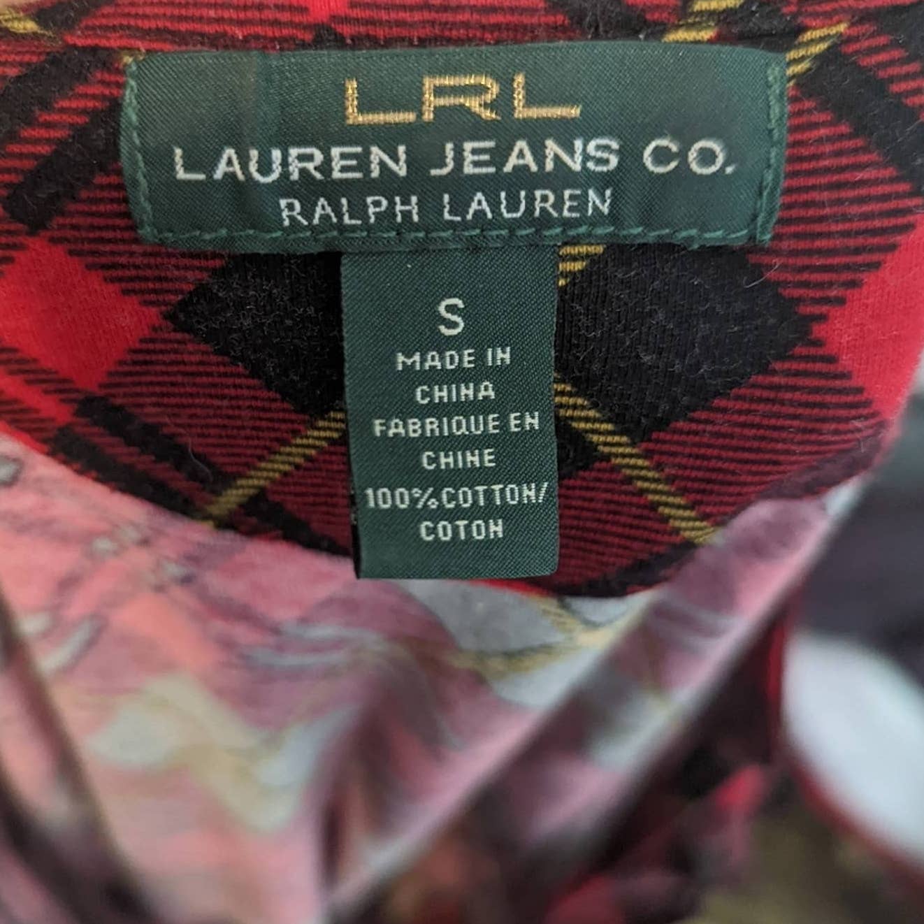 Lauren Ralph Lauren Tartan Plaid Ruffled Fitted Blouse Top - S