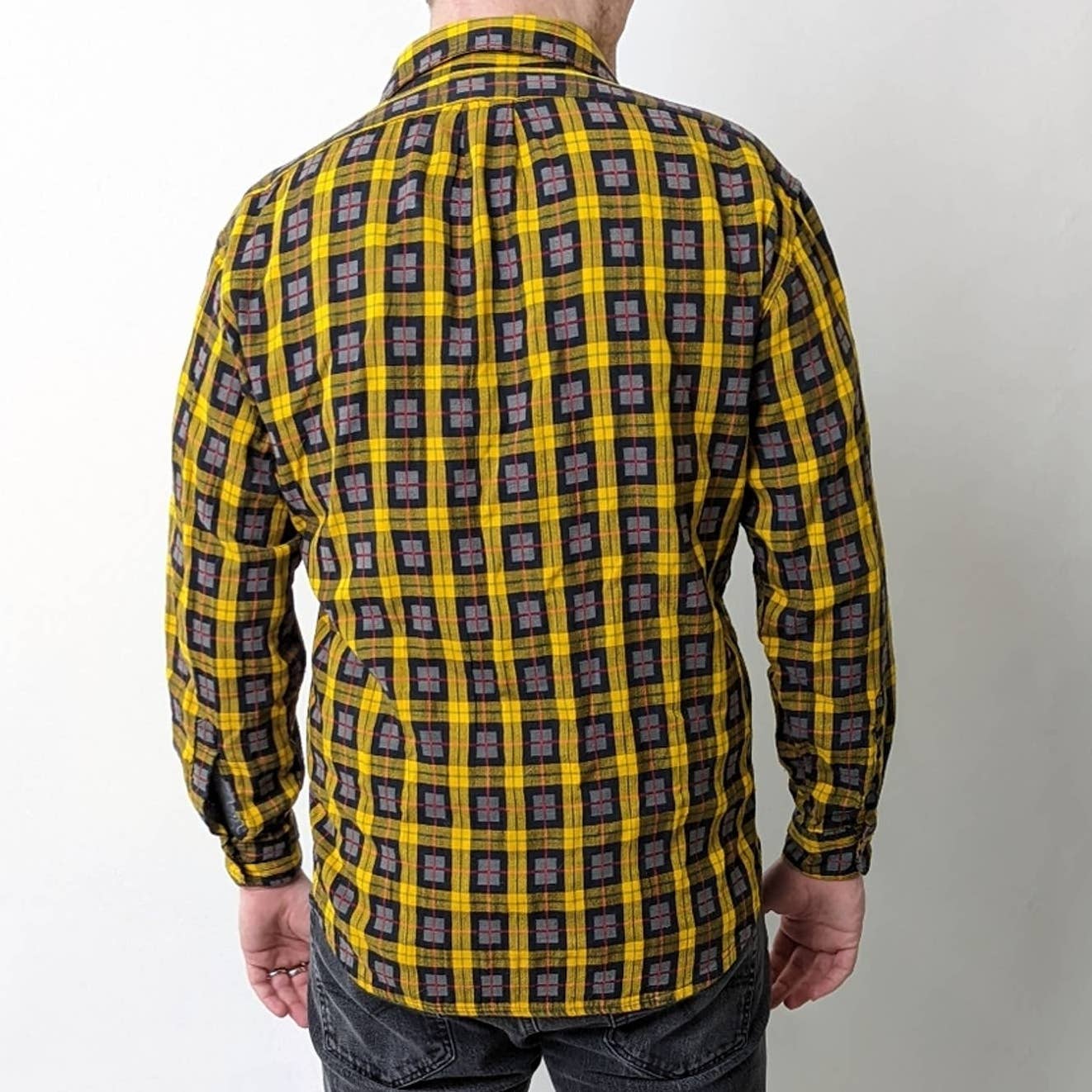 Big Rock Canyon Plaid Flannel Button Down Shirt- L