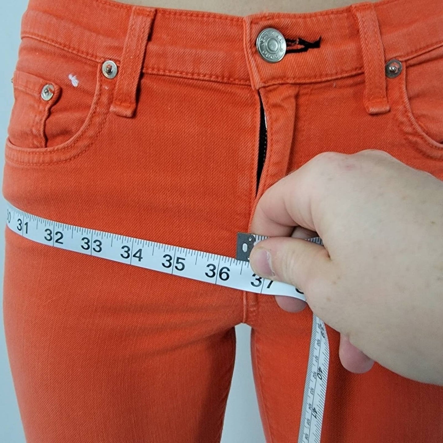 rag & bone Zipper Capri Jean in Vermillion Denim│27