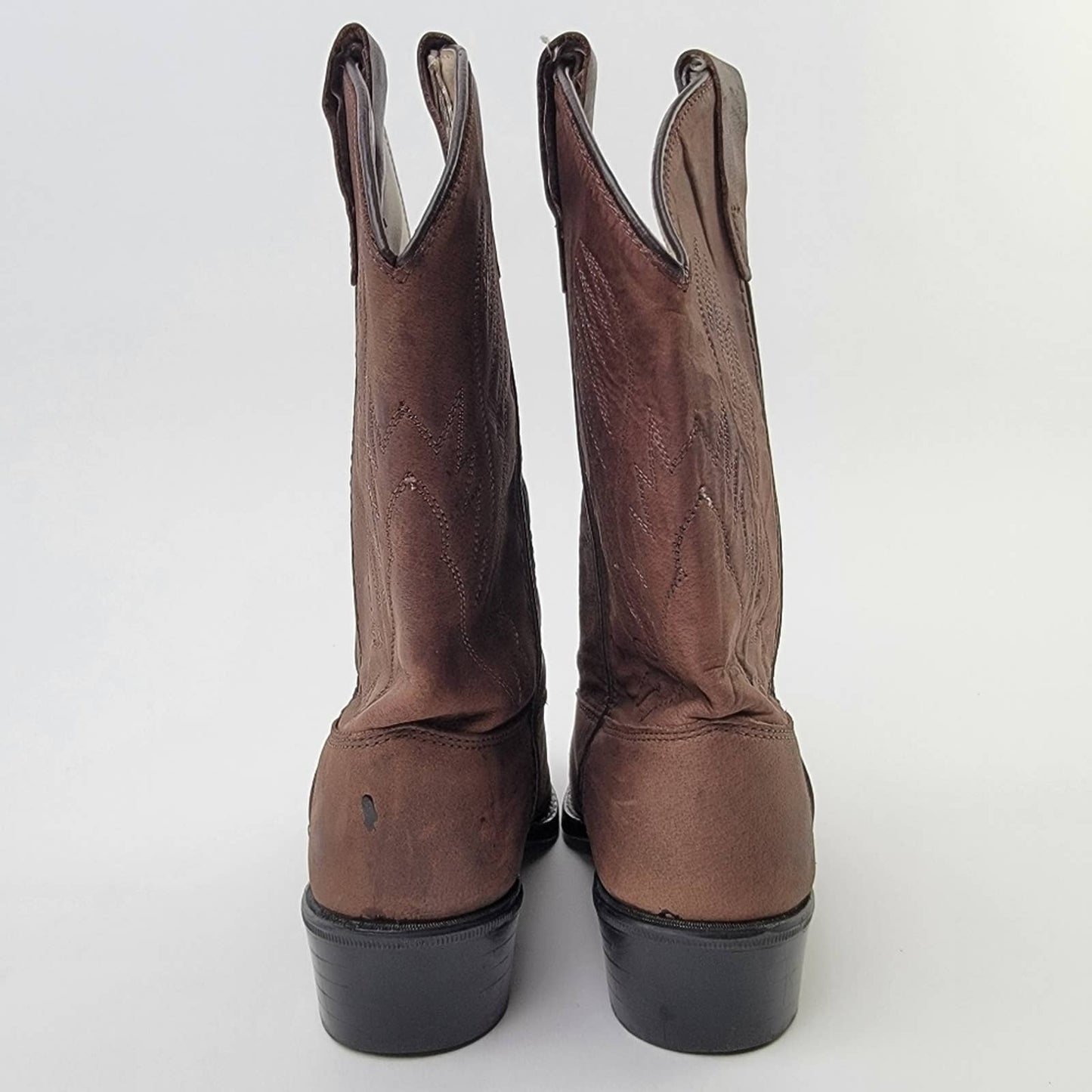 Old West Corona Leather Point Toe Cowboy Boots - 3 D