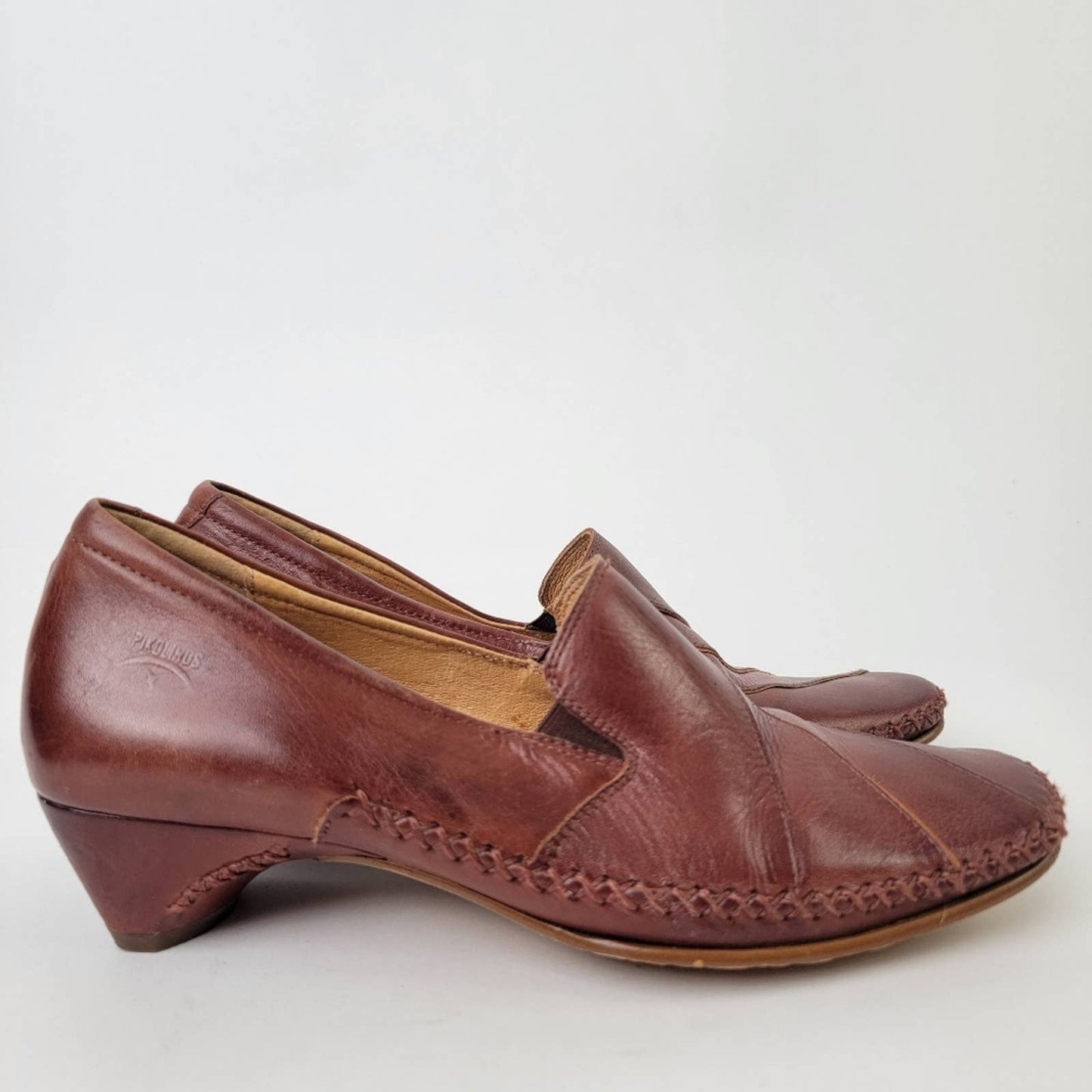 Pikolinos Square Toe Slip On Wedge Heels - 9