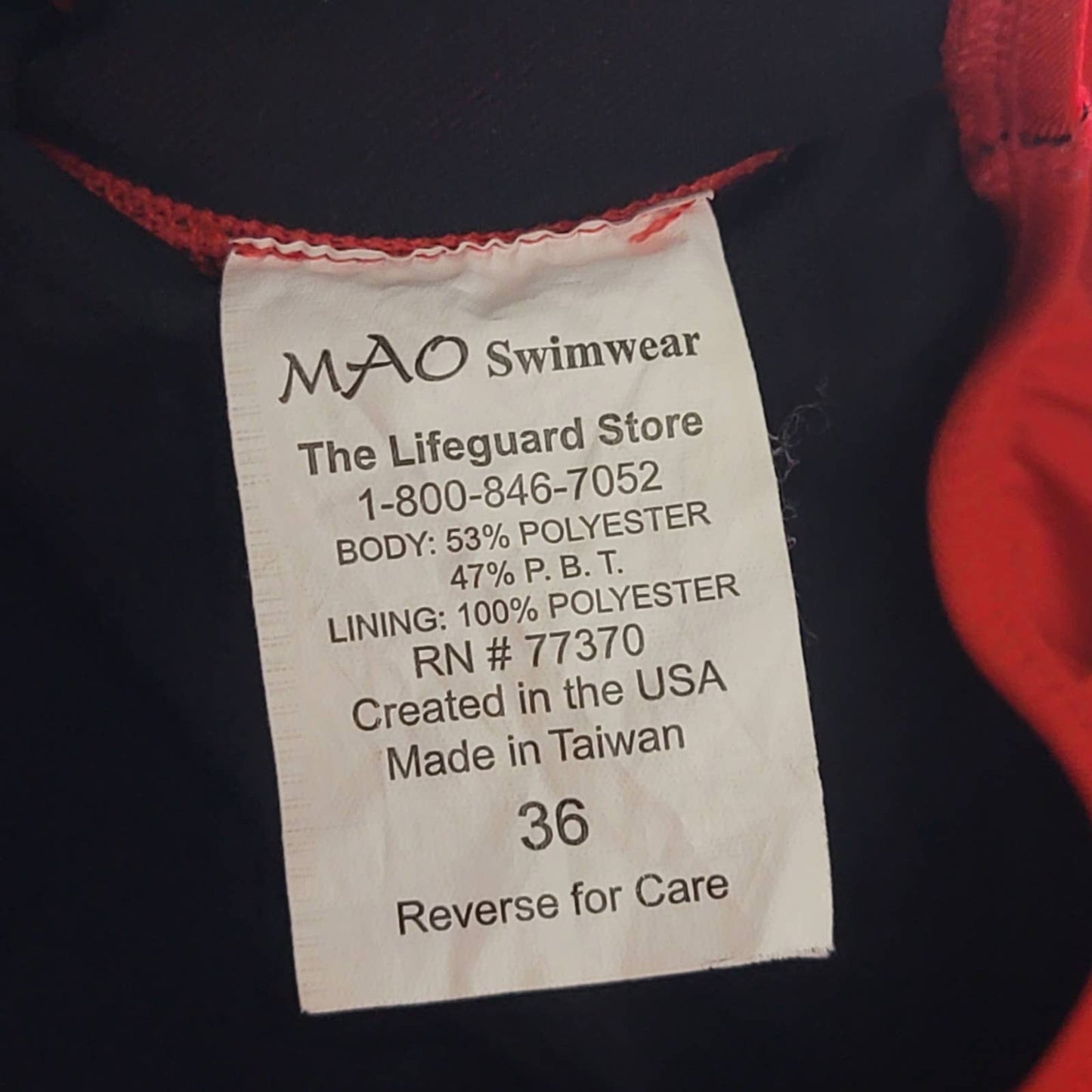 MAO Swimwear Lifeguard One Piece