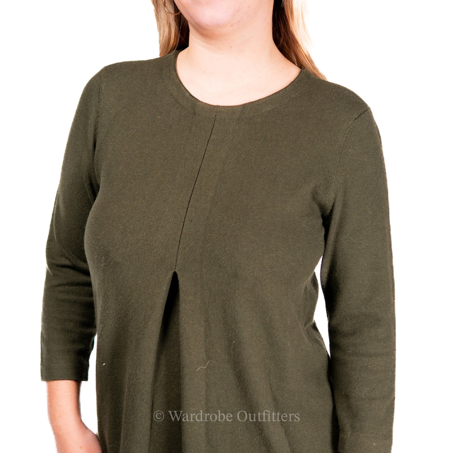 Tyler Boe Cashmere Olive Green Sweater Dress - S