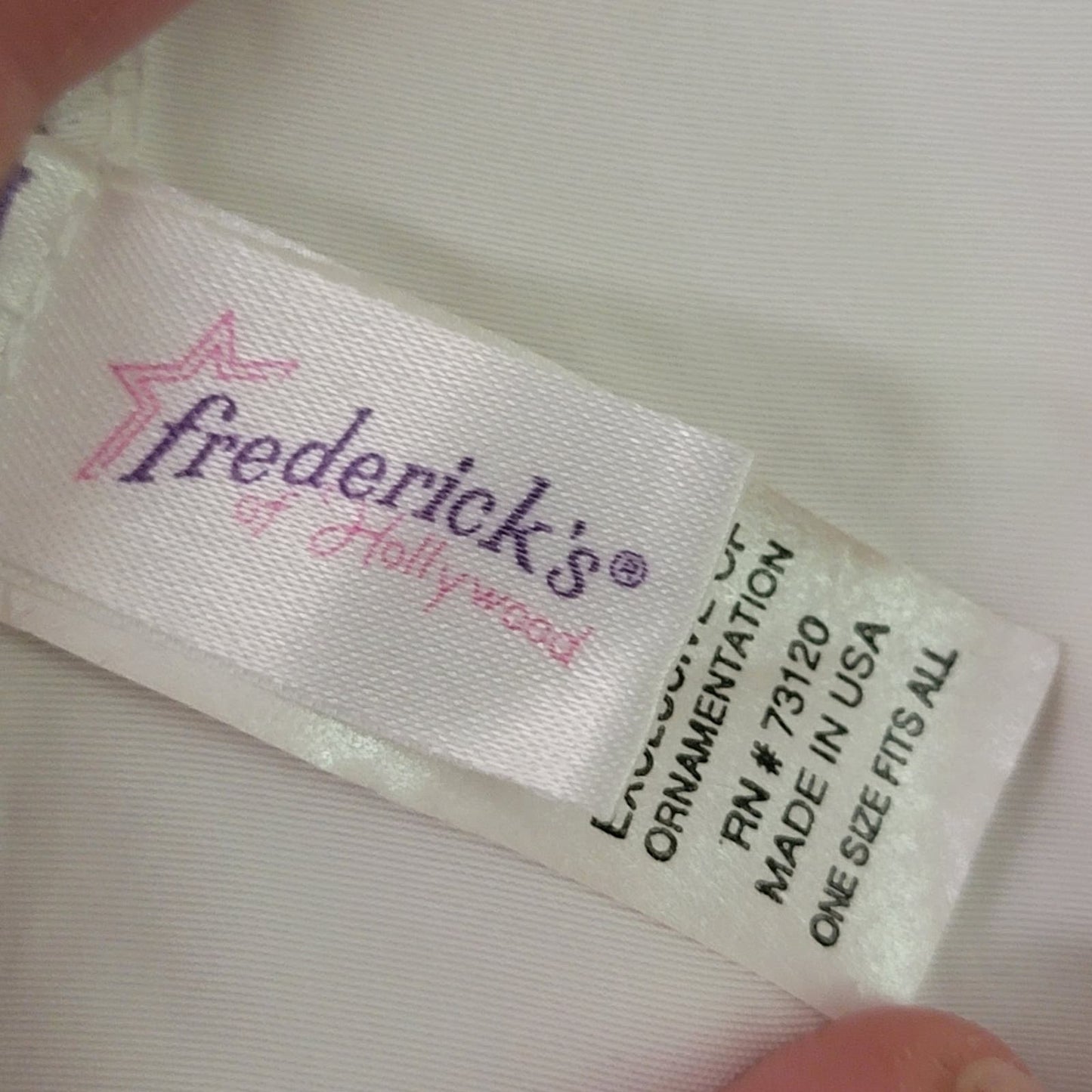 Y2k Fredericks of Hollywood White & Pink Mesh Lace Babydoll Garter Belt Lingerie