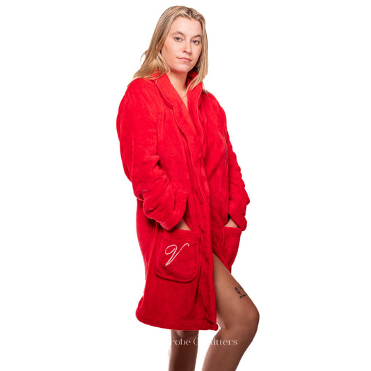 Victoria's Secret Red Plush Sexy Short Cozy Robe, M/L