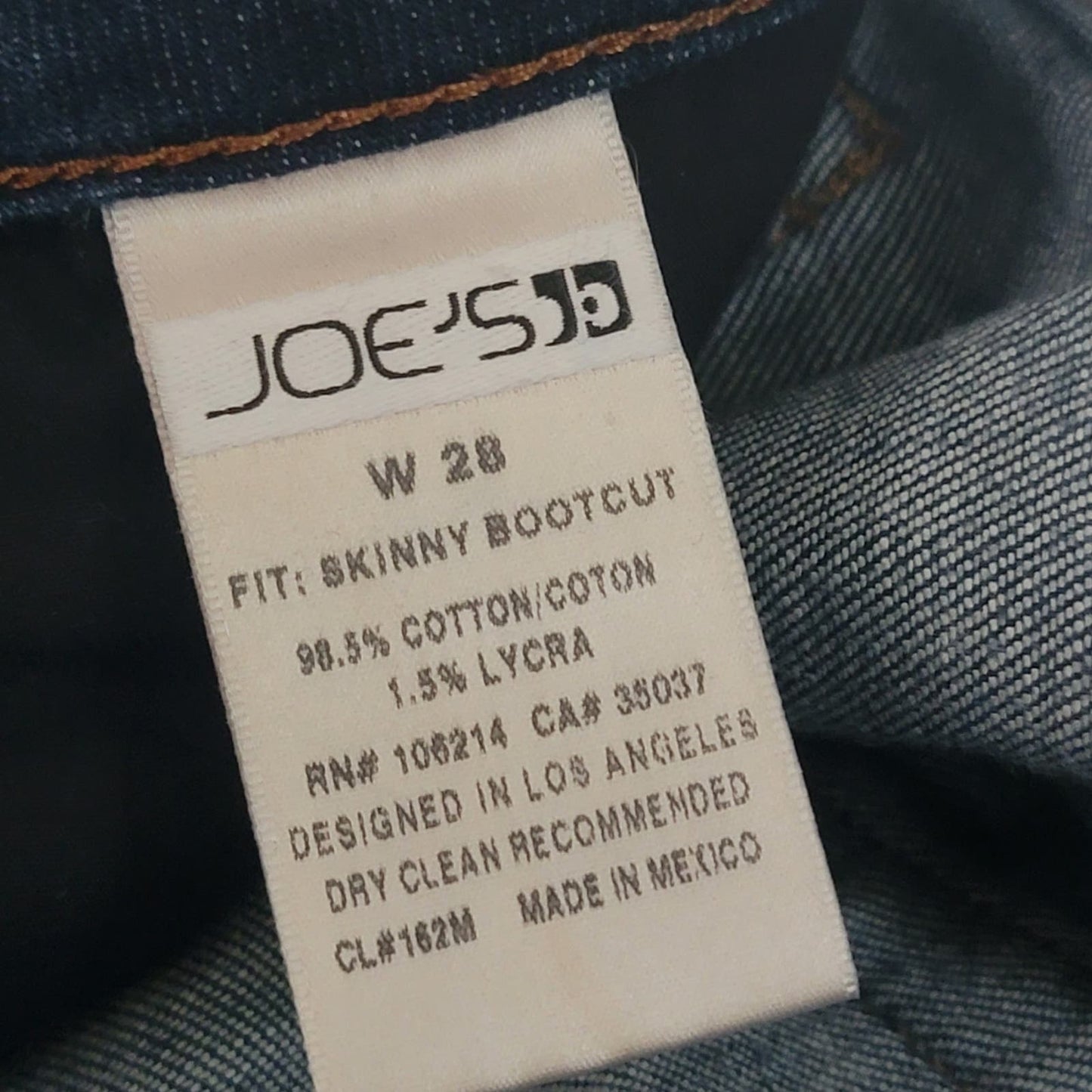 Joe's Jeans Mid Rise Skinny Bootcut Flare Jeans Jordan Wash Dark - 28