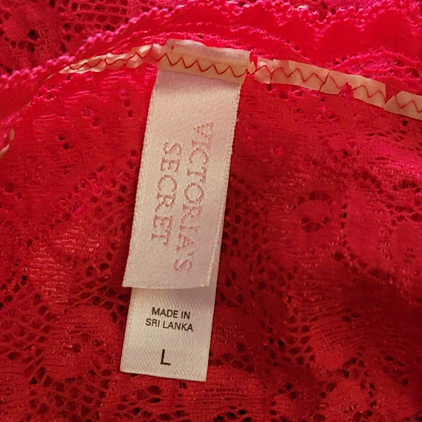 Victoria's Secret Sheer Mesh Lace Coral Red Lingerie Bralette