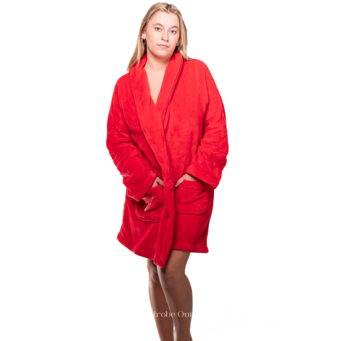 Victoria's Secret Red Plush Sexy Short Cozy Robe, M/L