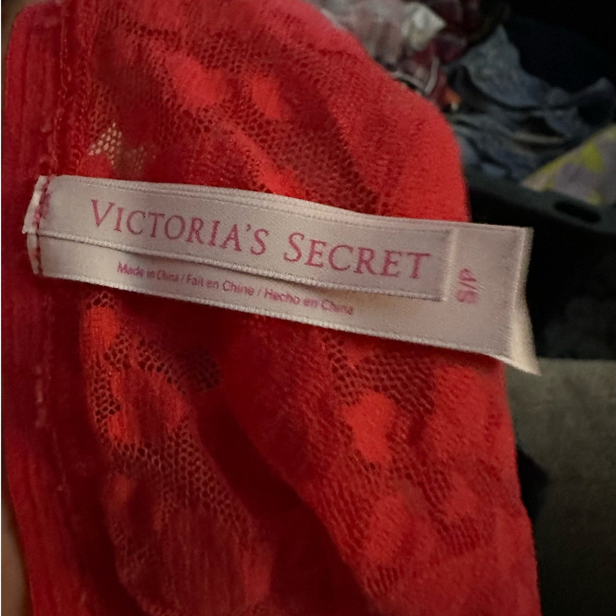 Victoria's Secret Lipstick Red Heart Panties